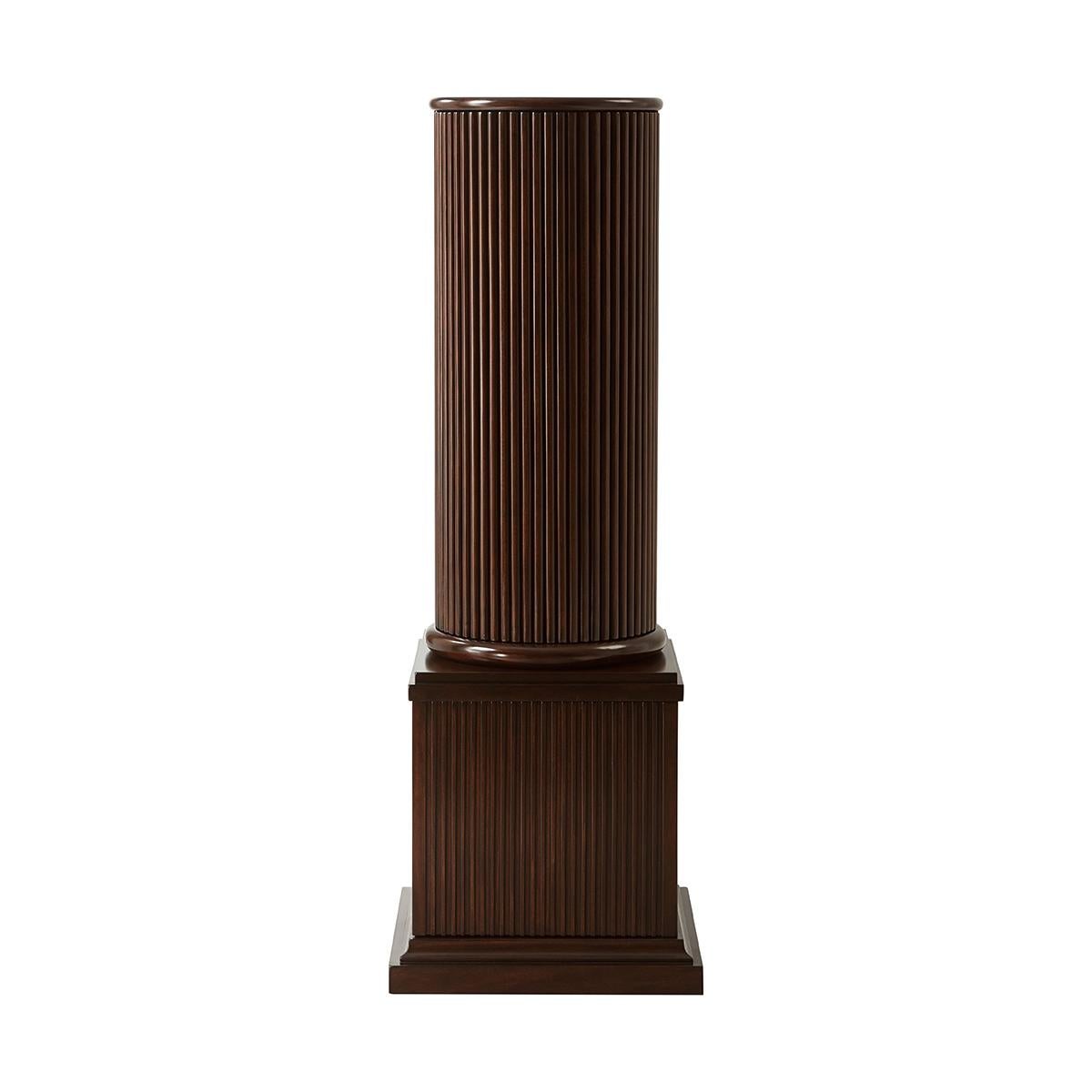 Vietnamese Pair of Neoclassic Column Form Pedestals For Sale