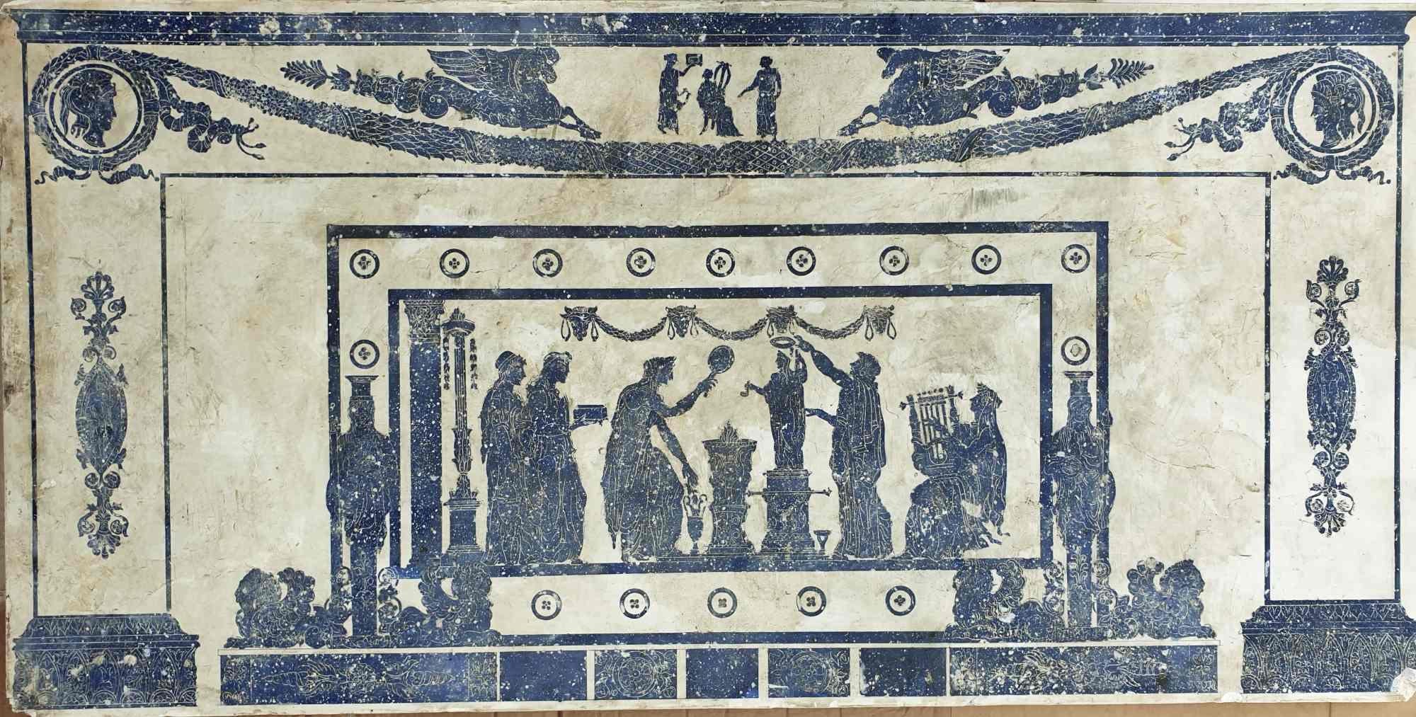 Coppia di tavolini da salotto neoclassici con piano a scagiolo, Italia, 19/20° secolo in vendita 1