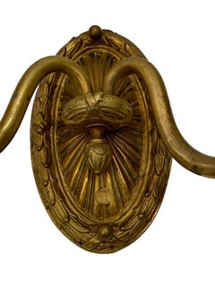 Coppia di sconsigliere neoclassiche in bronzo dorato