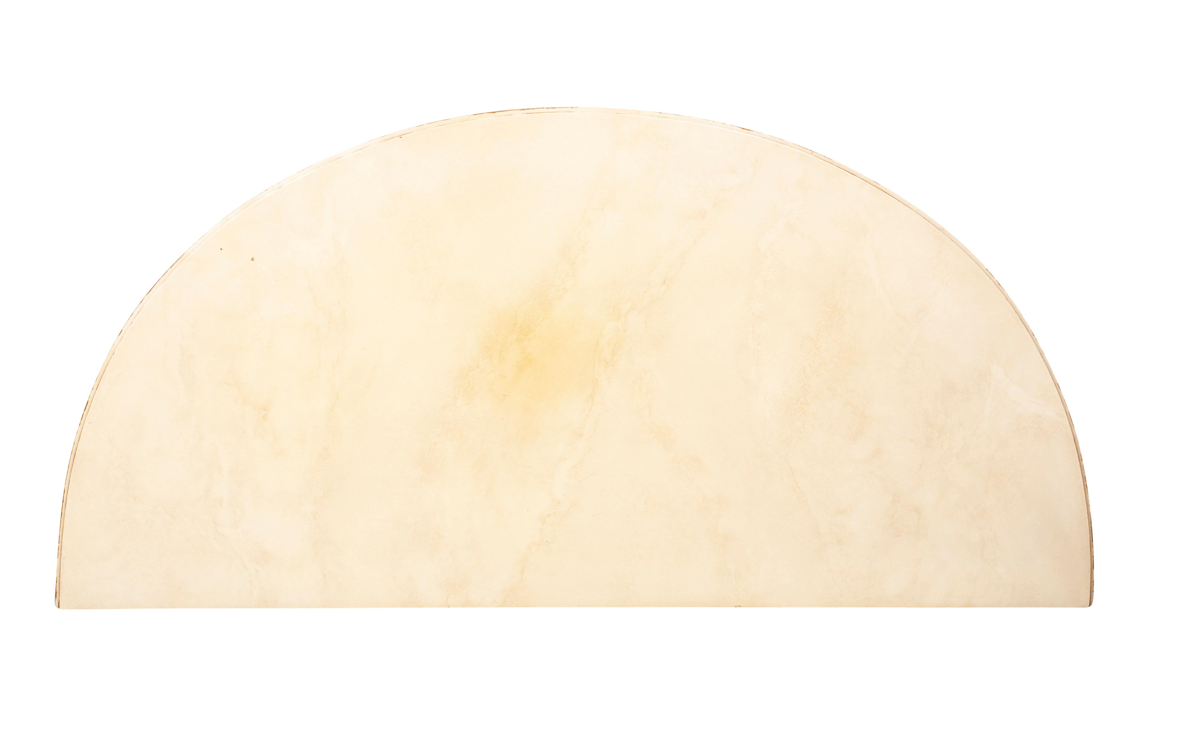 Pair of Neoclassic Style Demilune Painted Console Tables 9