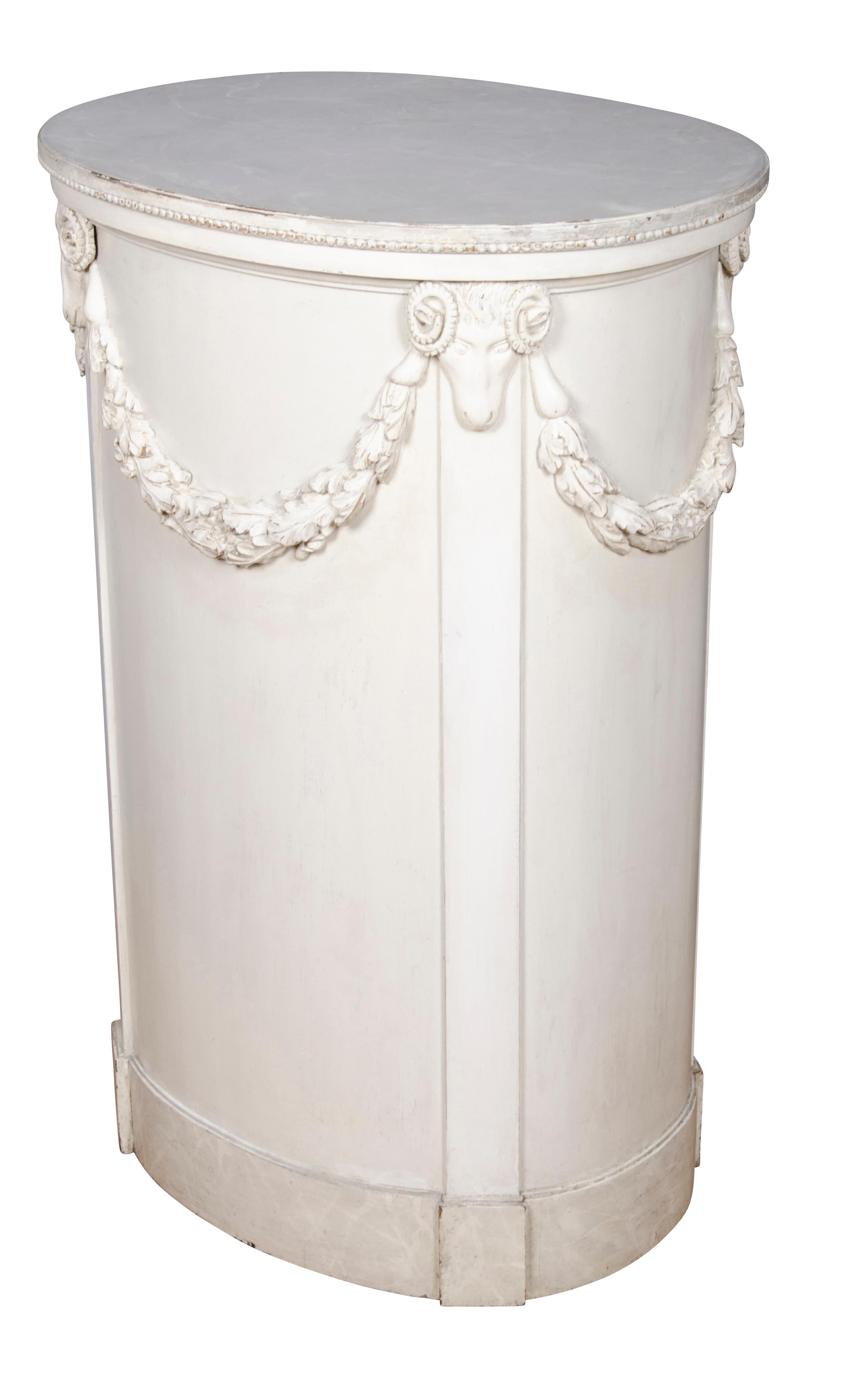 Pair of Neoclassic Style Painted Pedestals 3