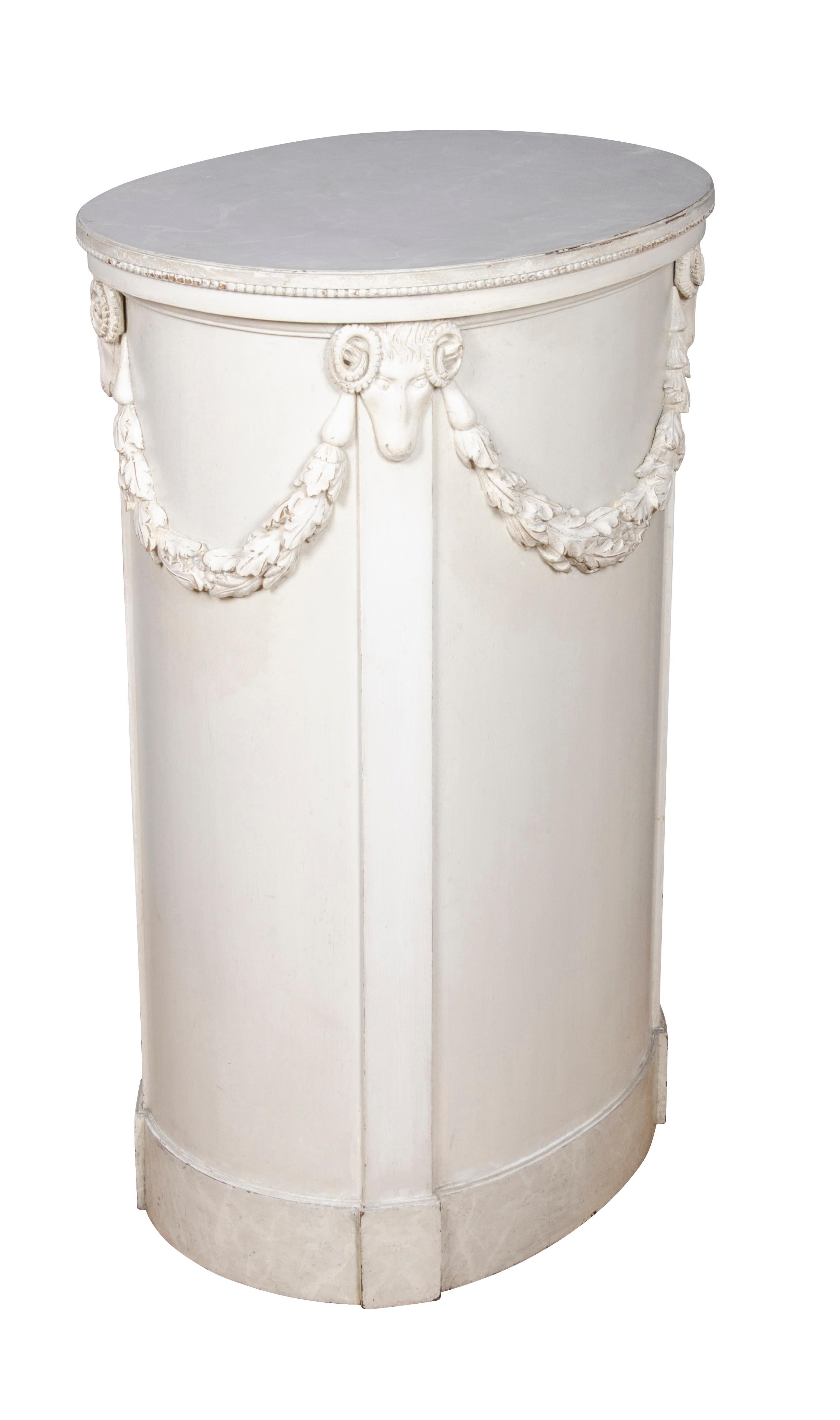 Pair of Neoclassic Style Painted Pedestals 5