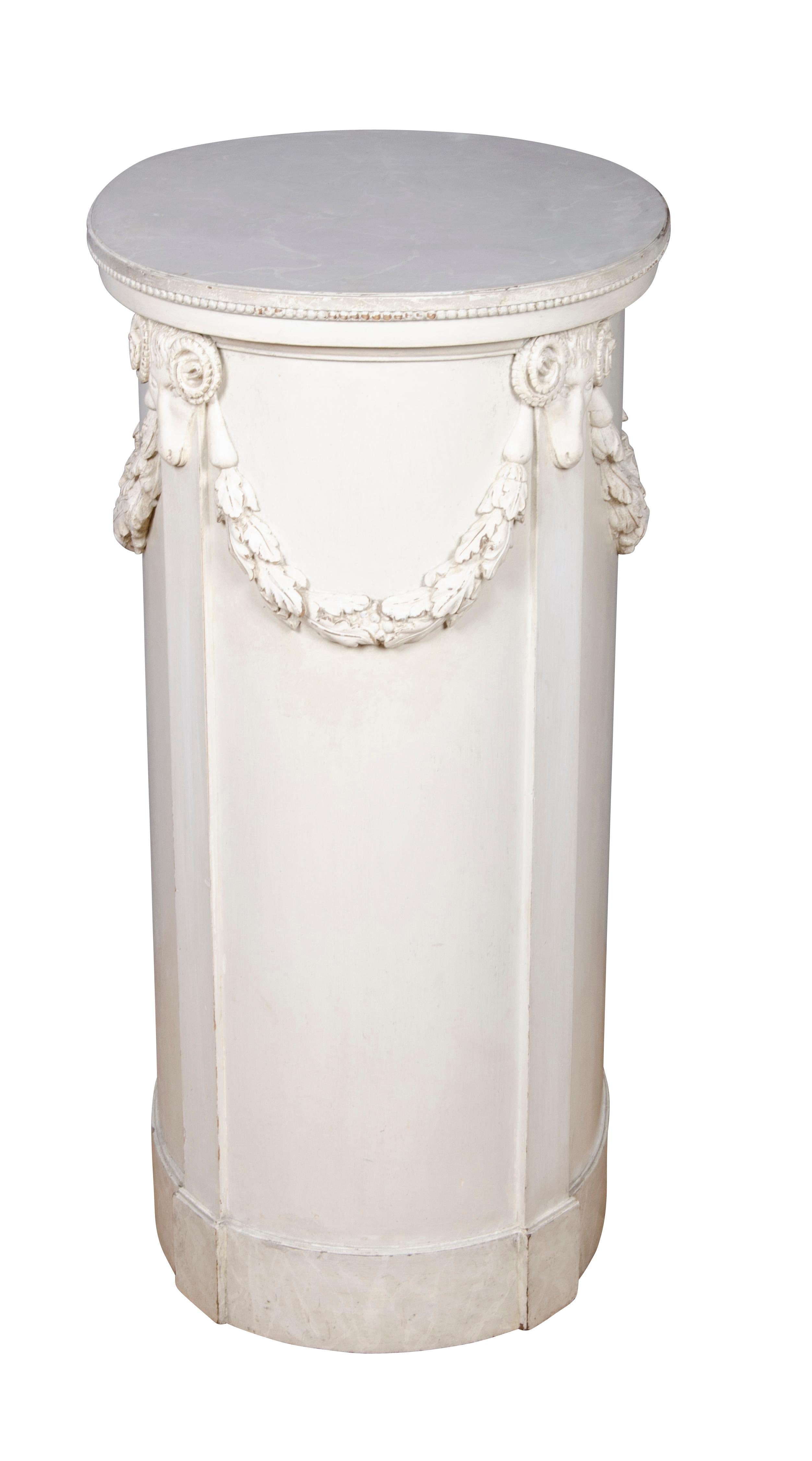Pair of Neoclassic Style Painted Pedestals 6