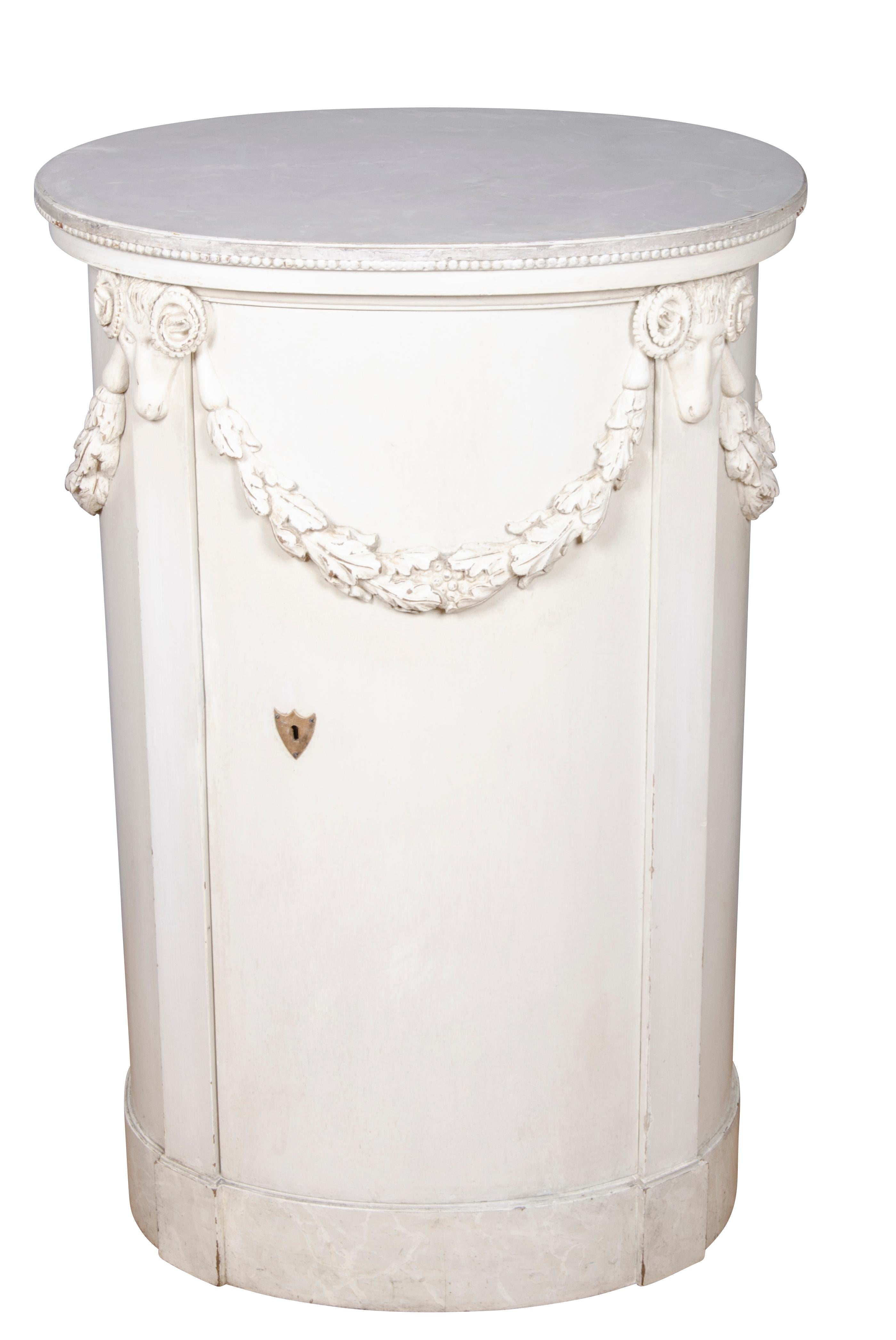 Neoclassical Revival Pair of Neoclassic Style Painted Pedestals