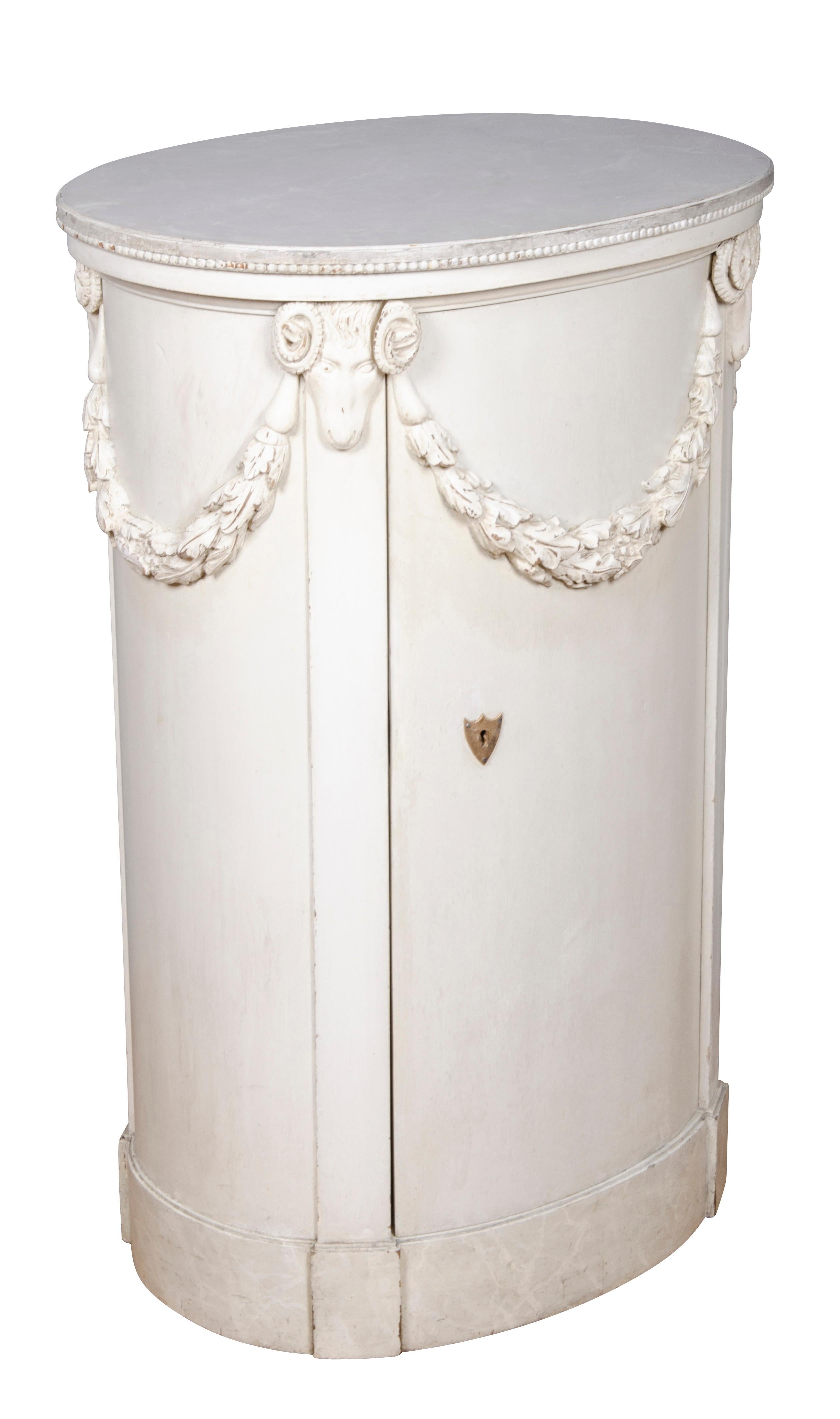 Pair of Neoclassic Style Painted Pedestals 1