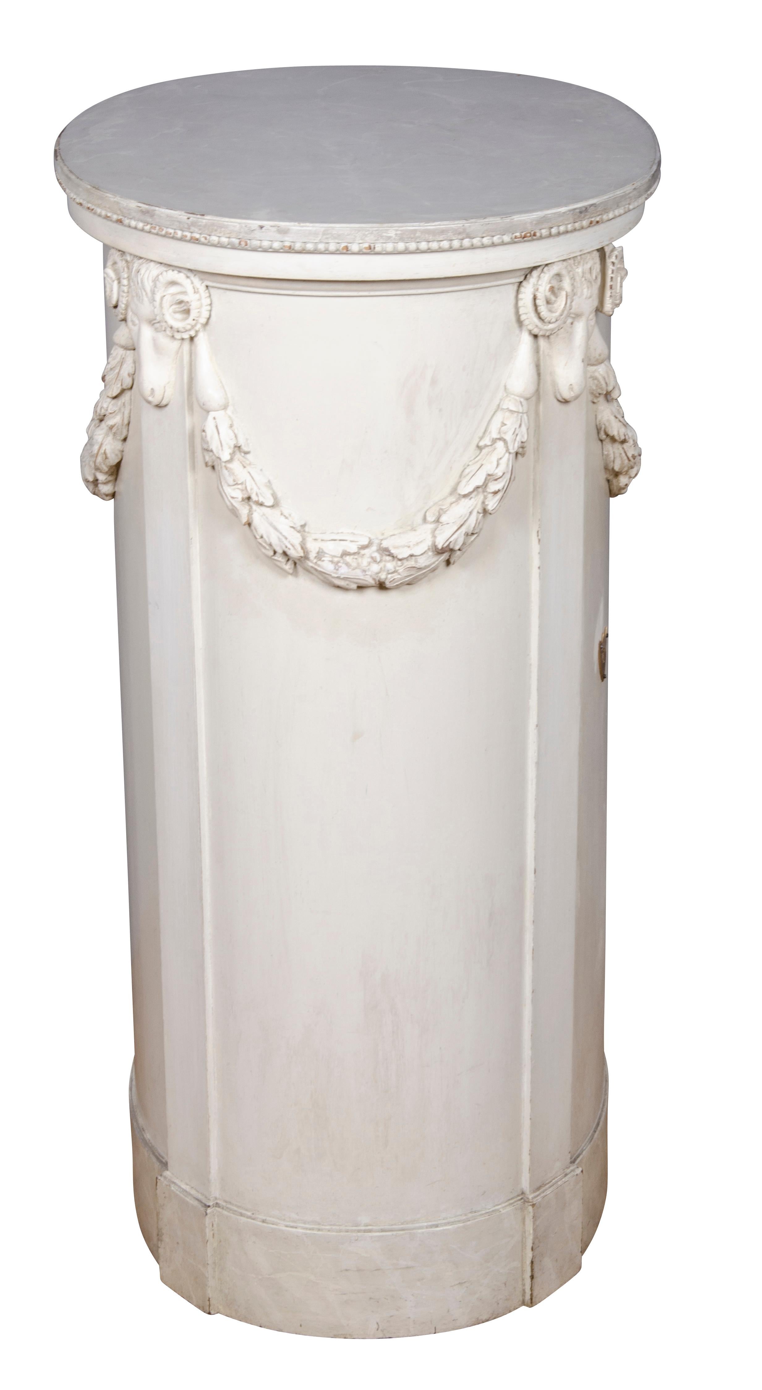 Pair of Neoclassic Style Painted Pedestals 2