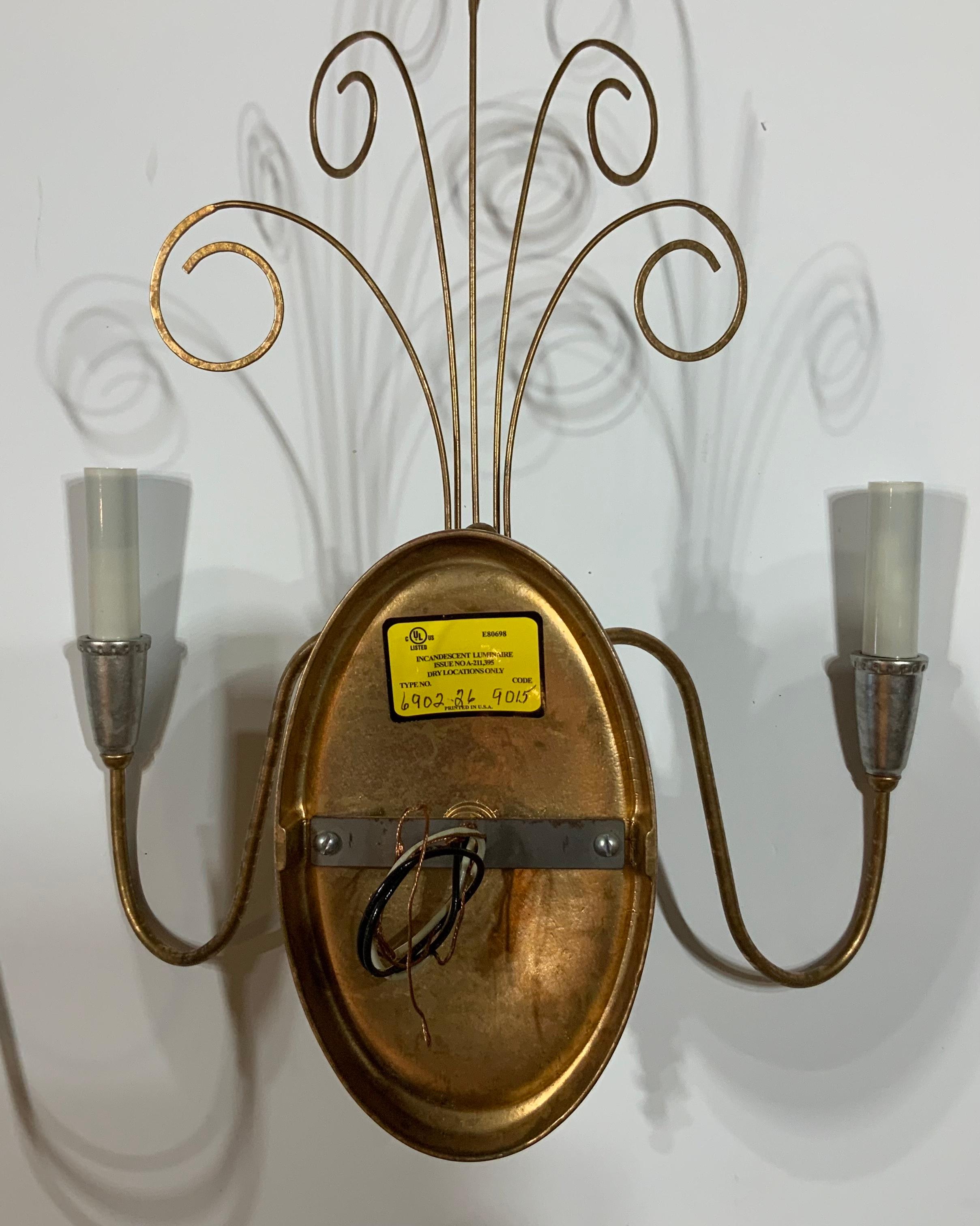 Pair of Neoclassic Style Wall Sconces For Sale 3