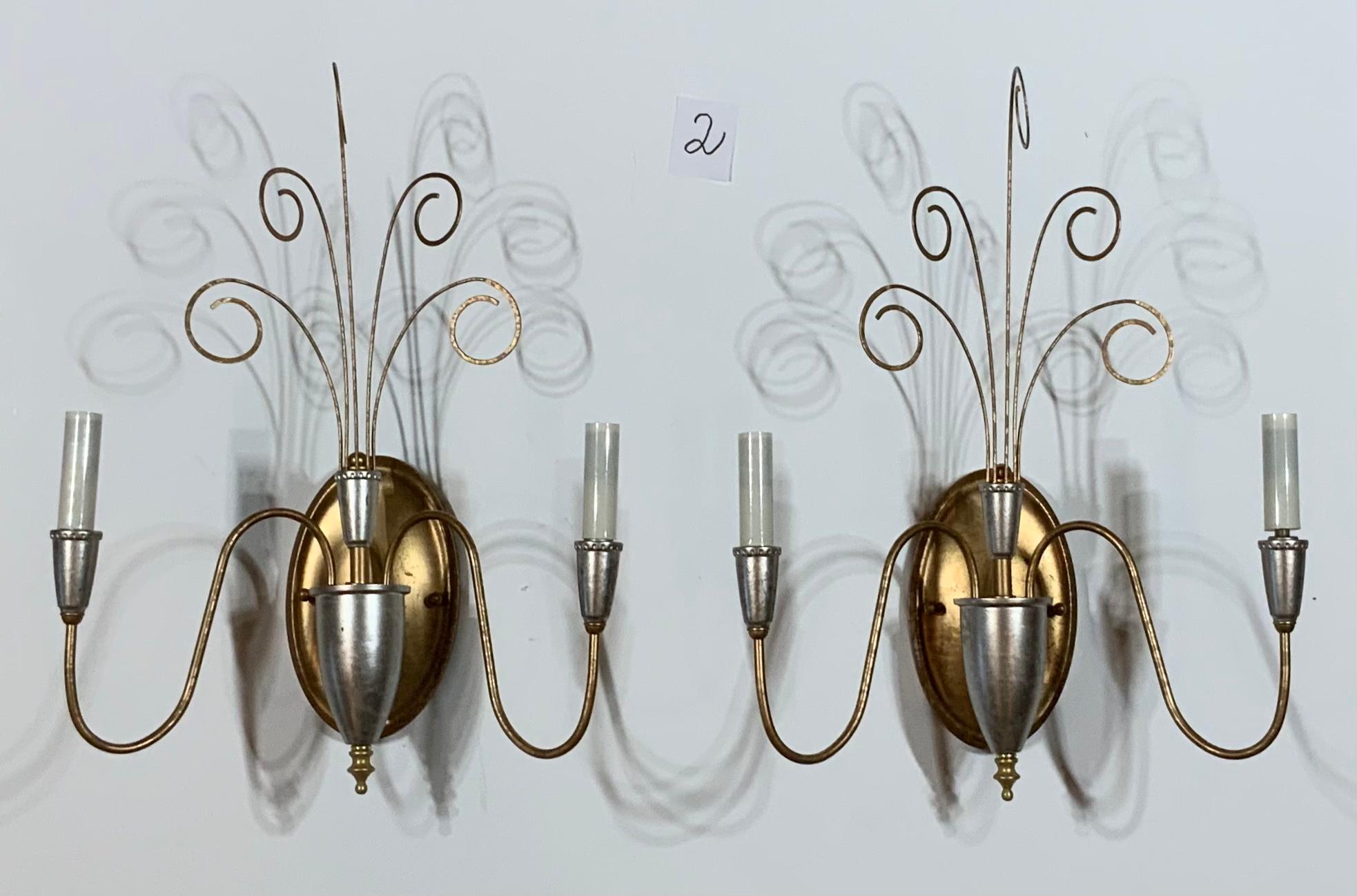 Pair of Neoclassic Style Wall Sconces For Sale 4