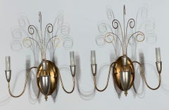 Paar Wandleuchter im neoklassischen Stil