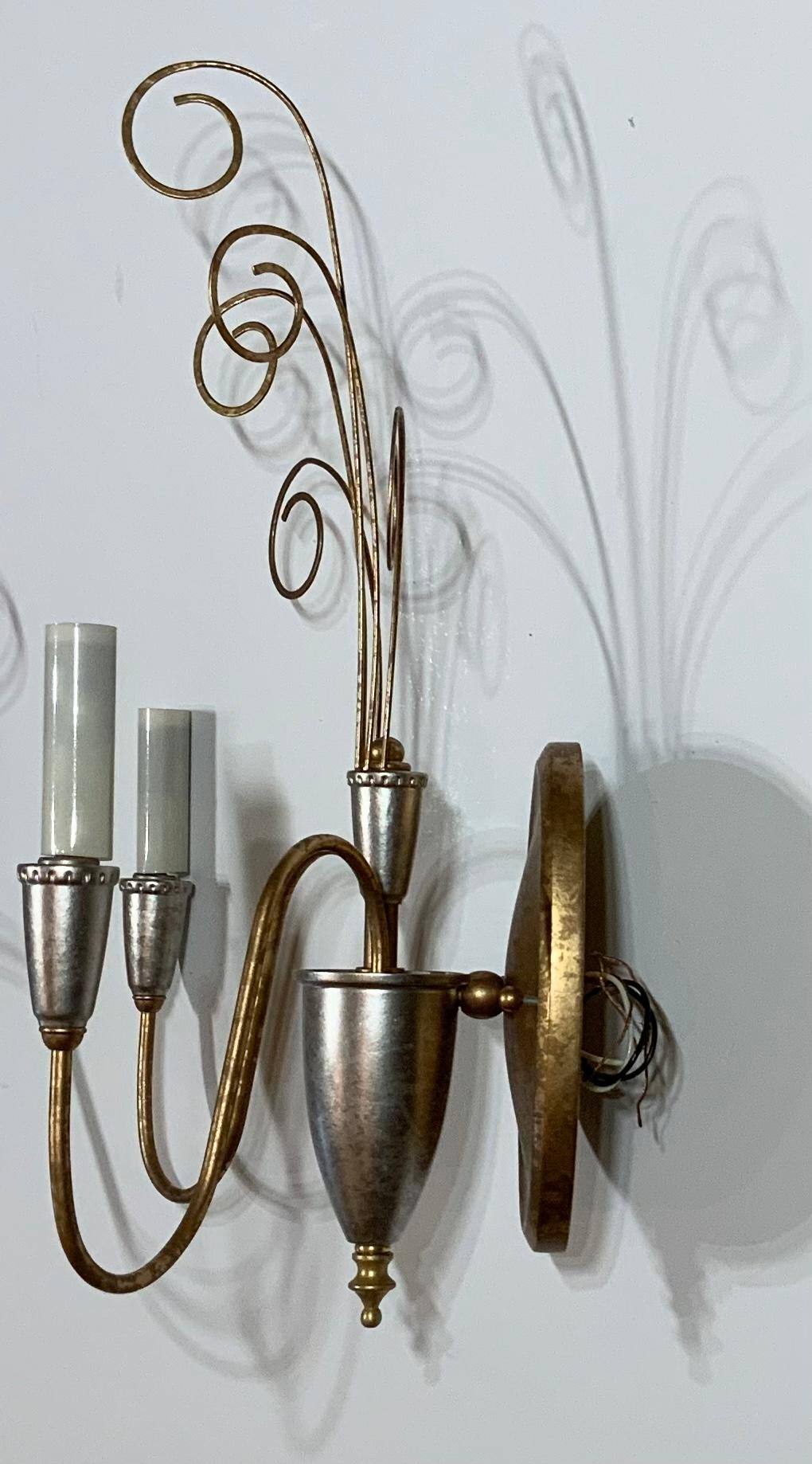 Pair of Neoclassic Style Wall Sconces For Sale 1