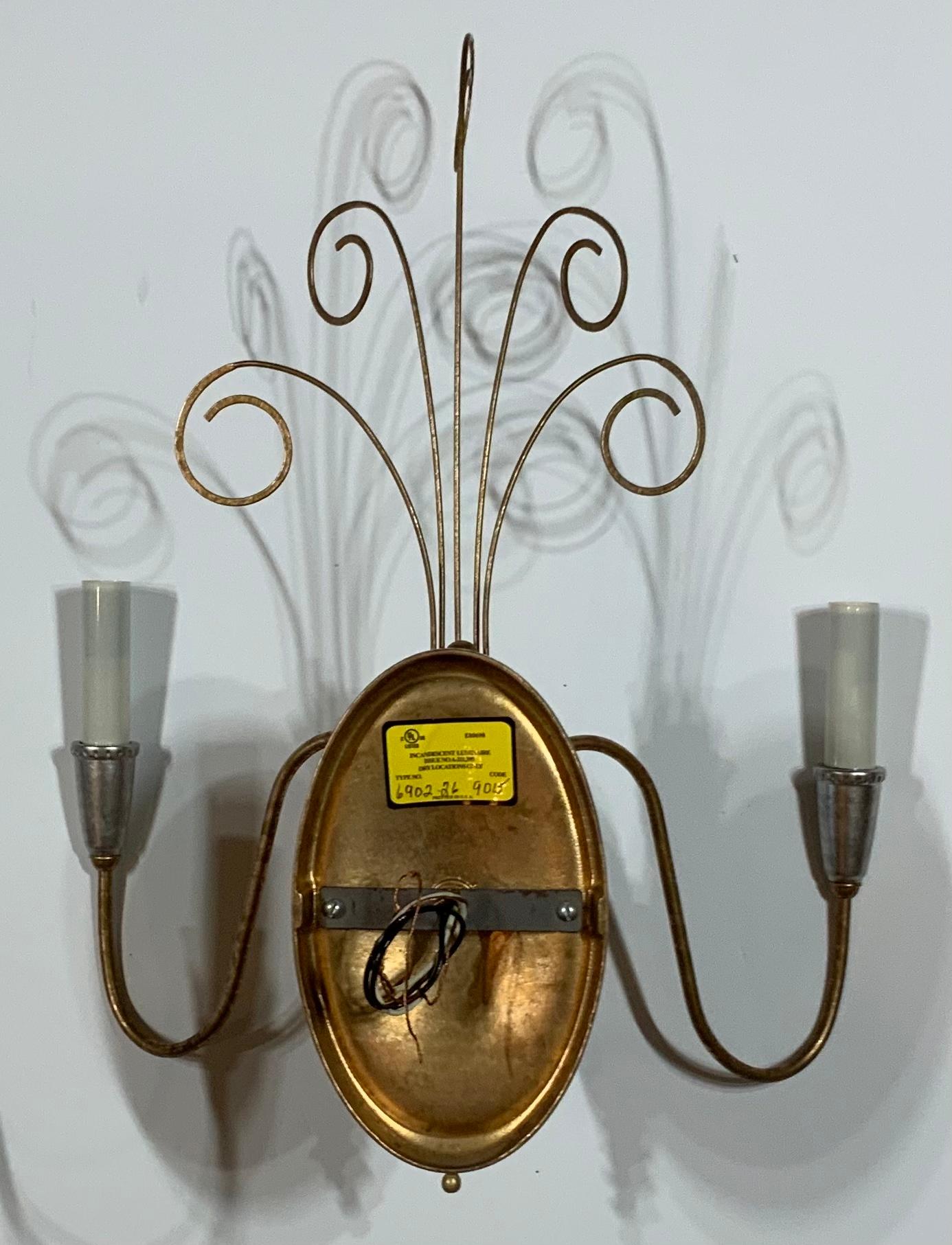 Pair of Neoclassic Style Wall Sconces For Sale 2