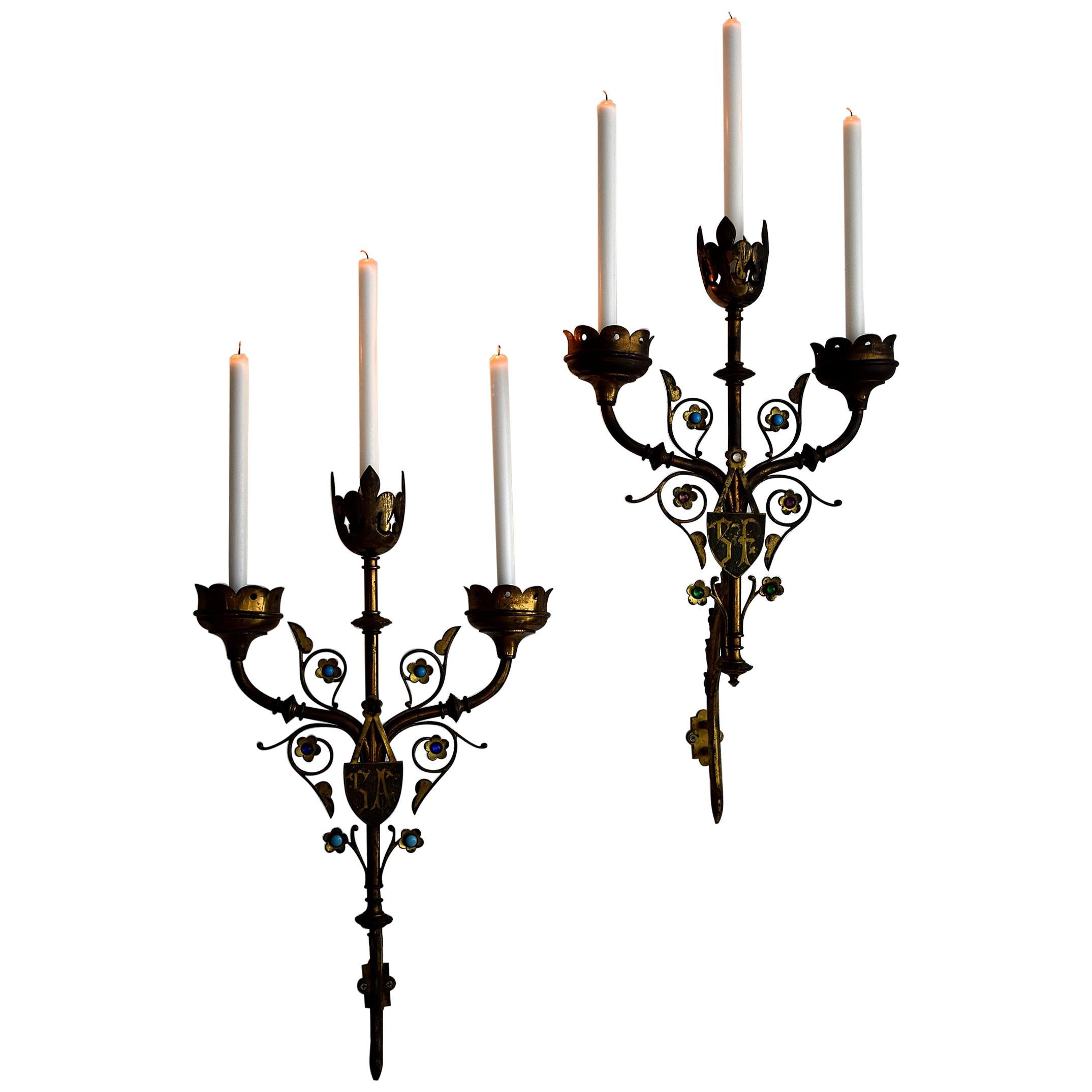 Pair of Candle Sconces by Pierre Forssell for Skultuna at 1stDibs