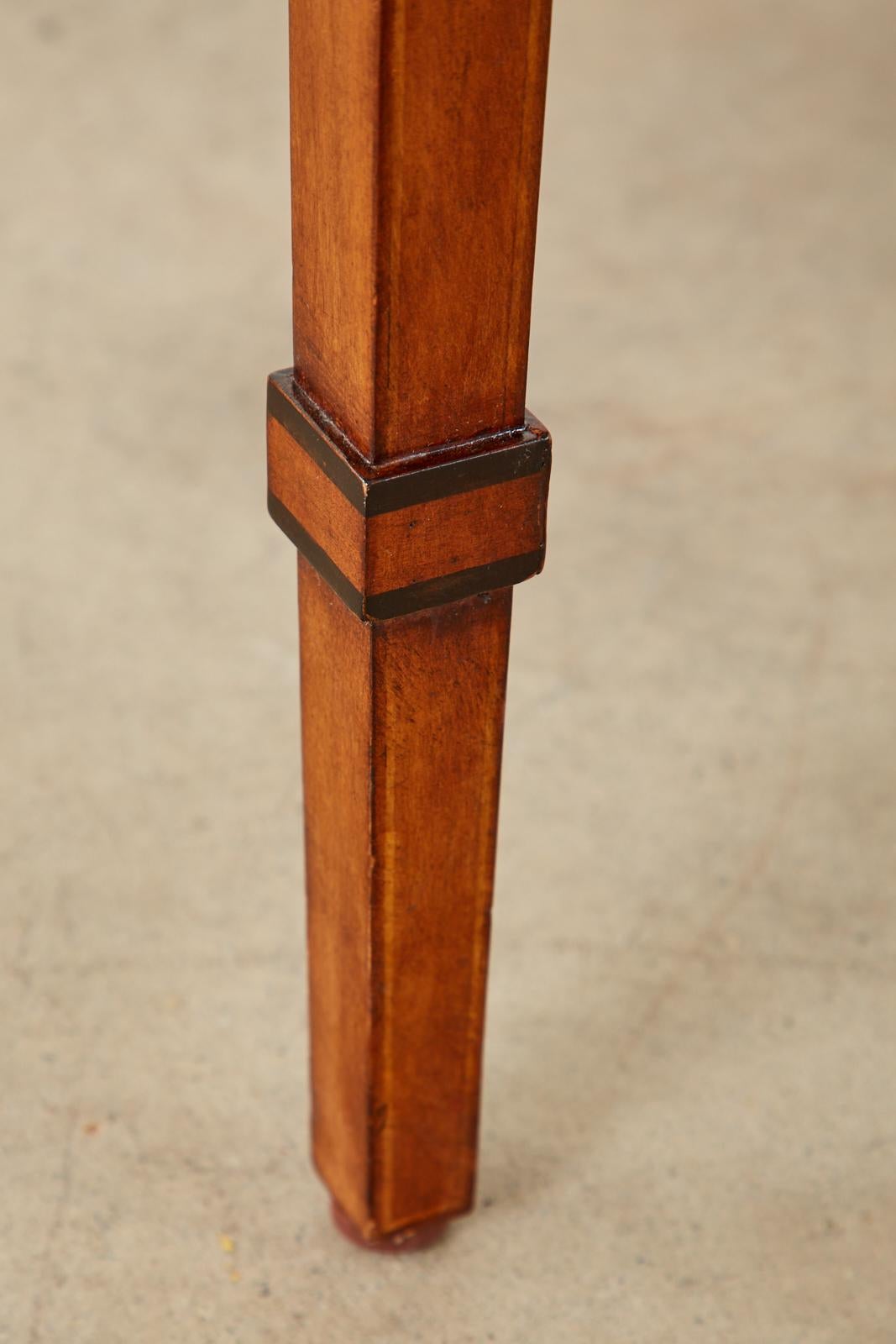 Pair of Neoclassical Adams Style Demilune Consoles by Schumacher 4