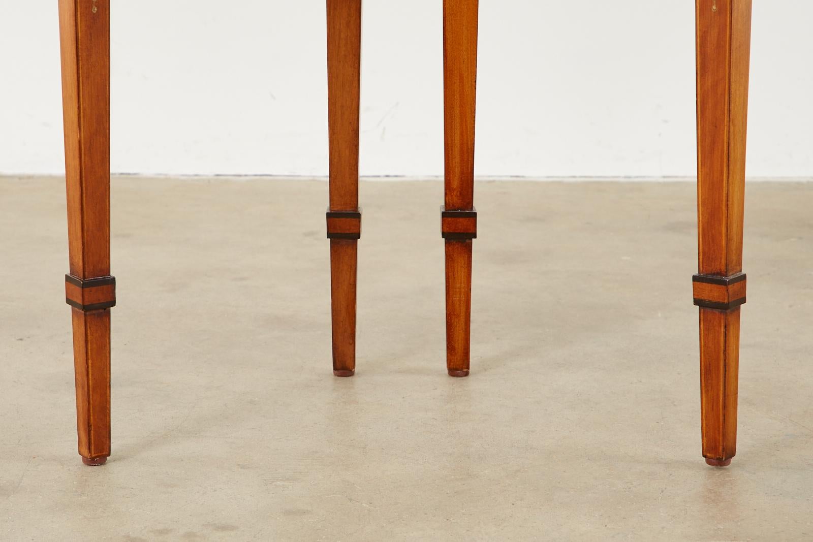 Pair of Neoclassical Adams Style Demilune Consoles by Schumacher 7