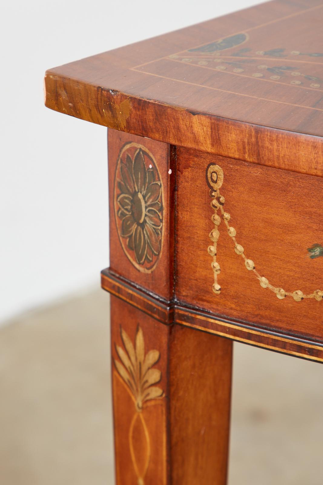 Pair of Neoclassical Adams Style Demilune Consoles by Schumacher 12