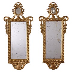 Paar von  Neoklassische Antike Giltwood Spiegel