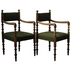 Pair of Neoclassical Armchairs by M.G. Bindesbøll, Denmark, ca. 1840