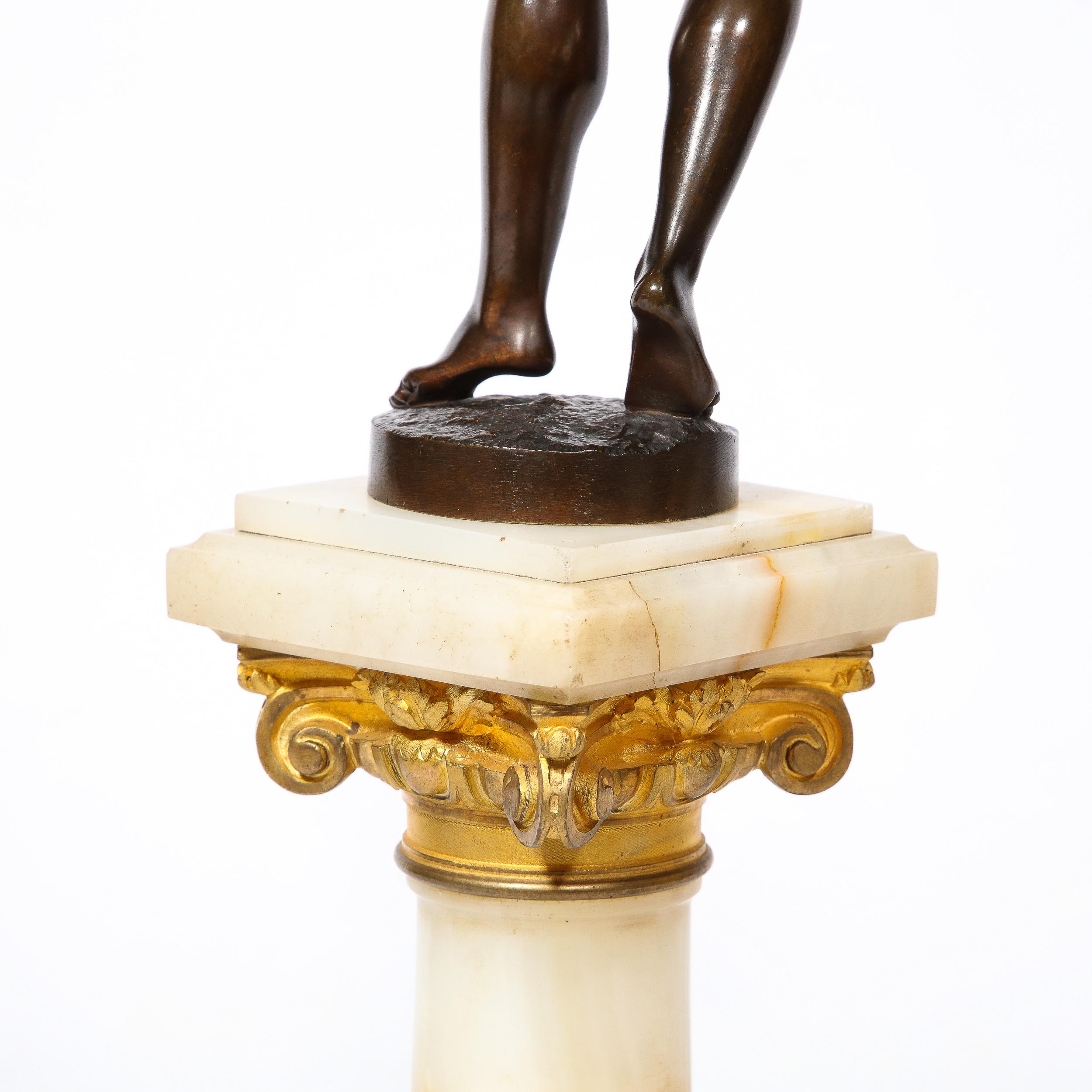 Paire de sculptures néoclassiques de Bacchantes en bronze signé Ernest Rancoulet en vente 4