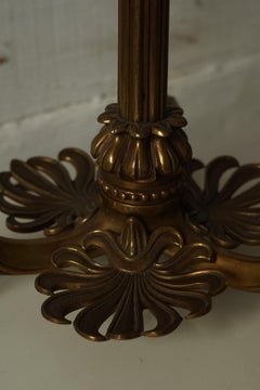 Pair of Neoclassical Bronze Table Lamps by M.G. Bindesbøll, Denmark, ca. 1850