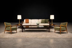 Pair of Neoclassical Bronze Table Lamps with Classical Bases & New Shades, 1954