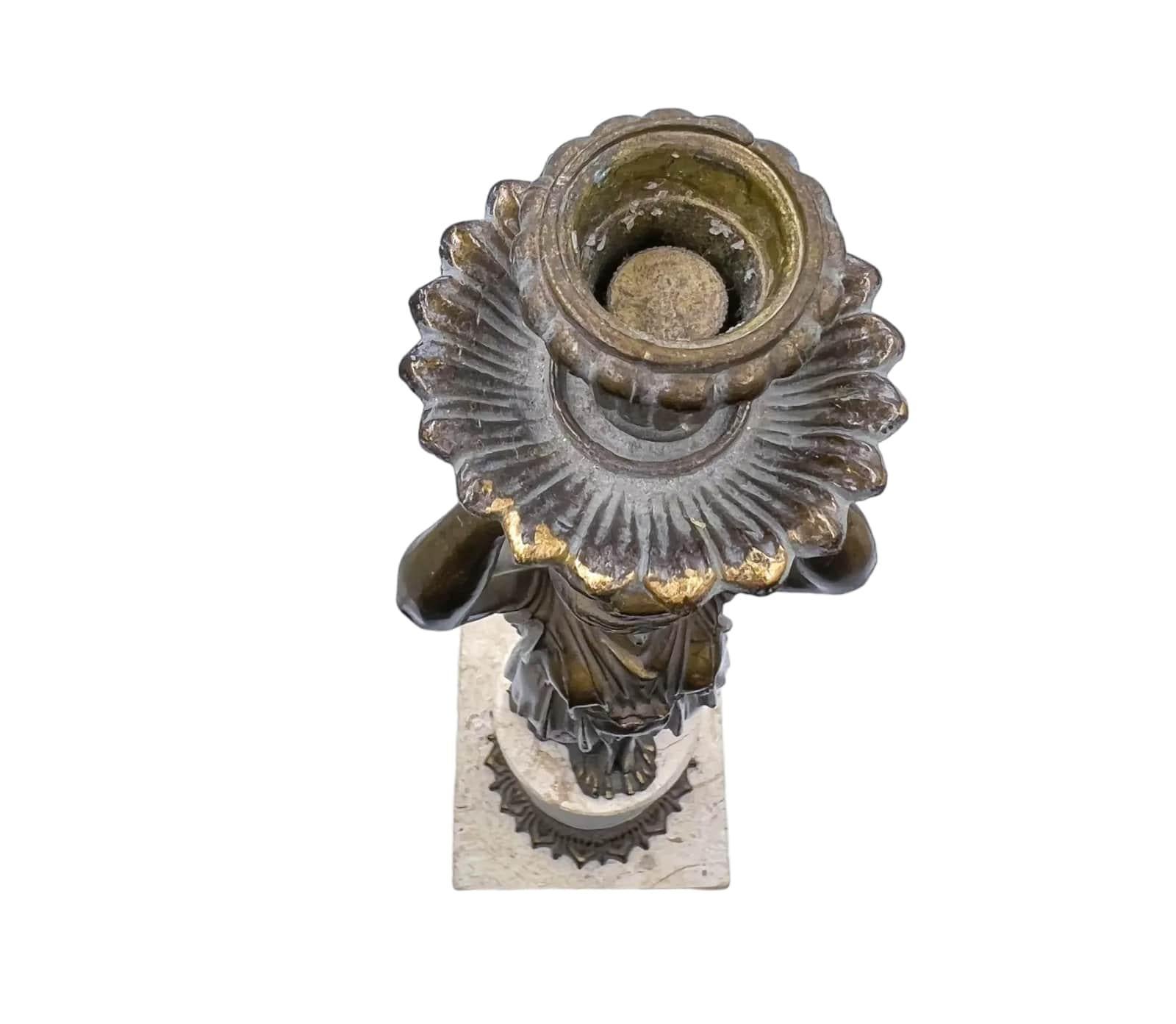 Pair of Neoclassical Candleholders For Sale 5