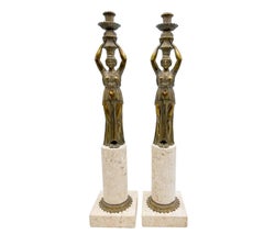 Coppia di portacandele neoclassici