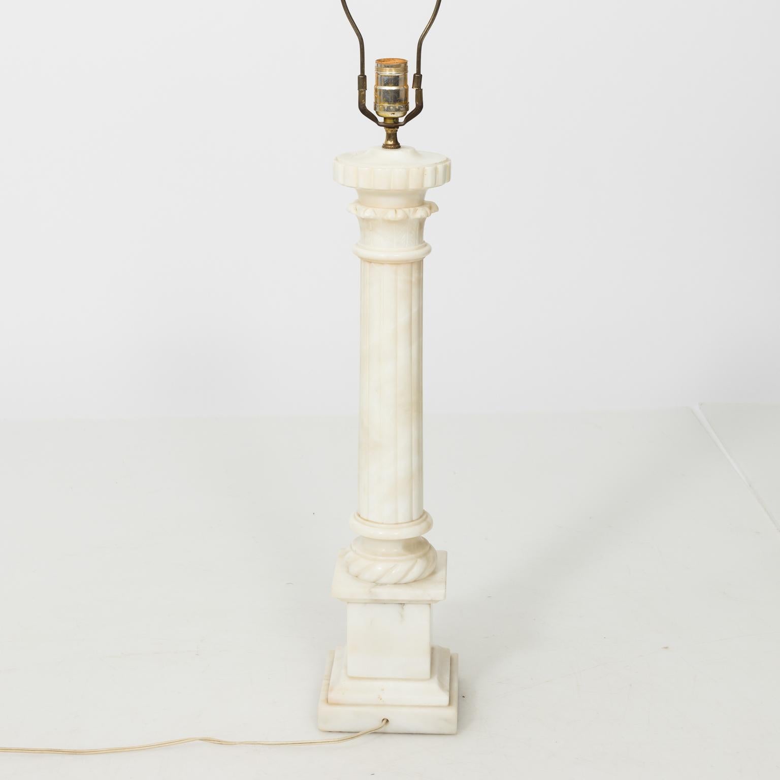 Pair of Neoclassical Column Lamps 5