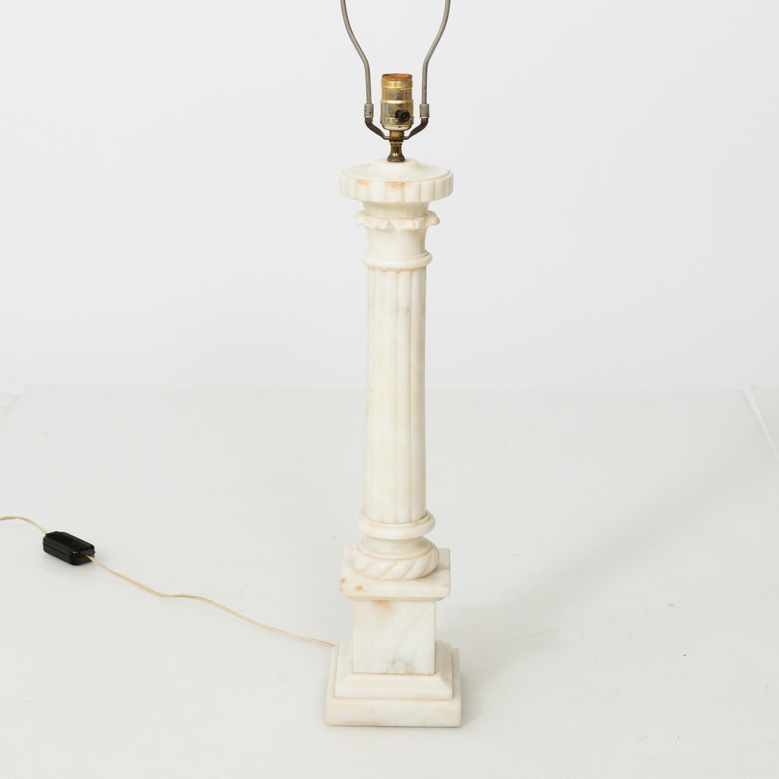 Pair of Neoclassical Column Lamps 6