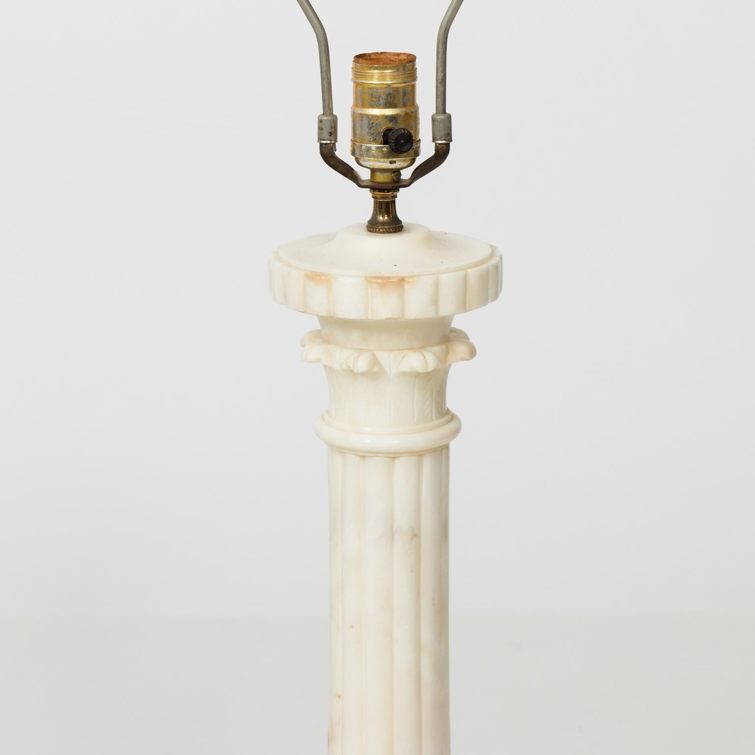 Pair of Neoclassical Column Lamps 7