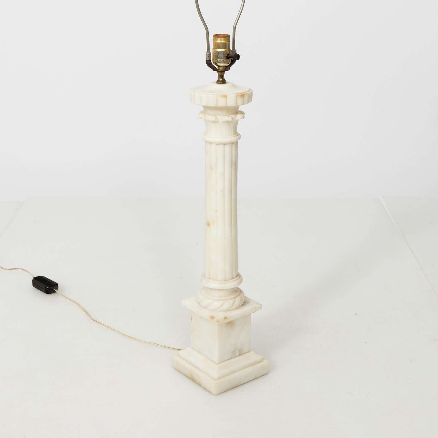 Pair of Neoclassical Column Lamps 9