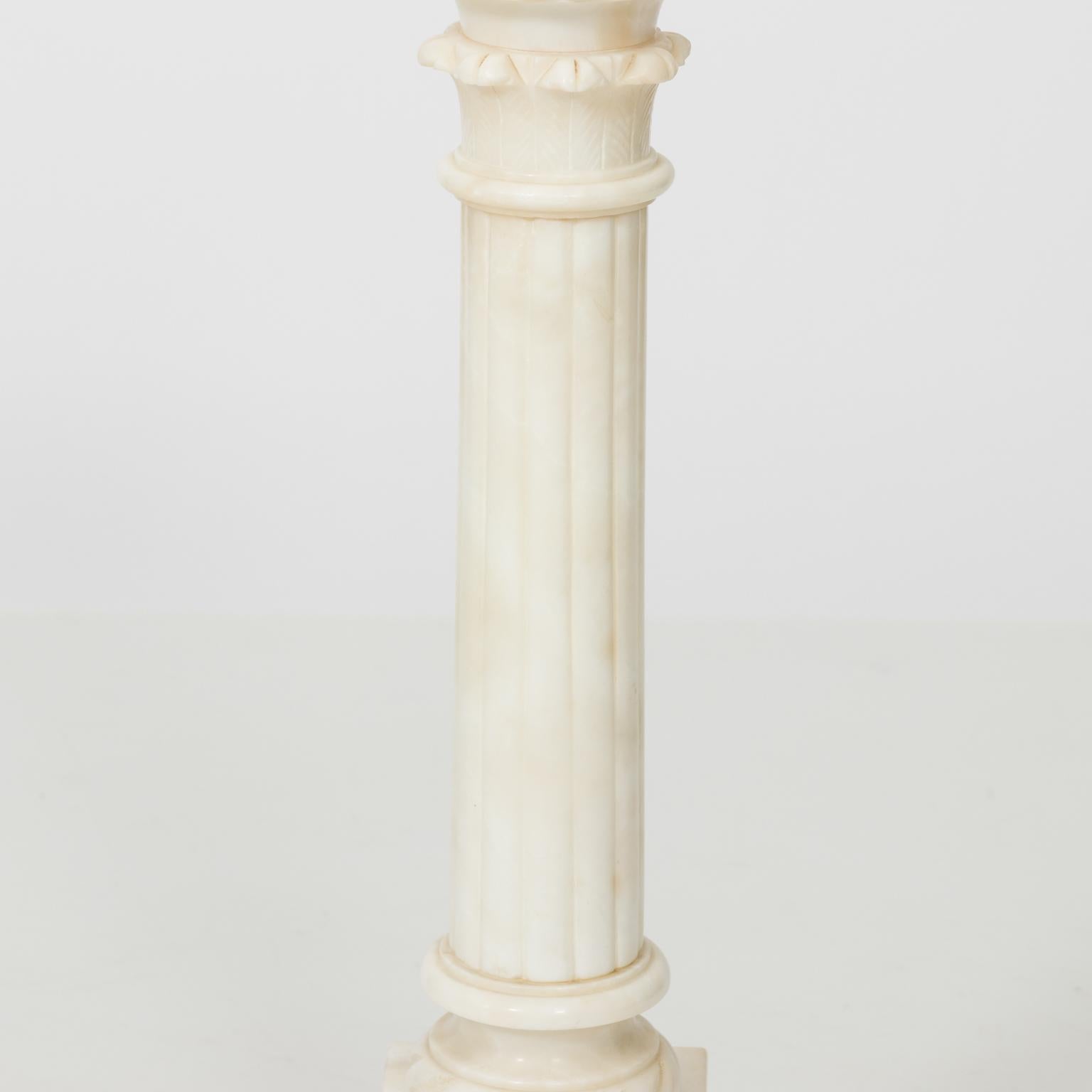 Pair of Neoclassical Column Lamps 1