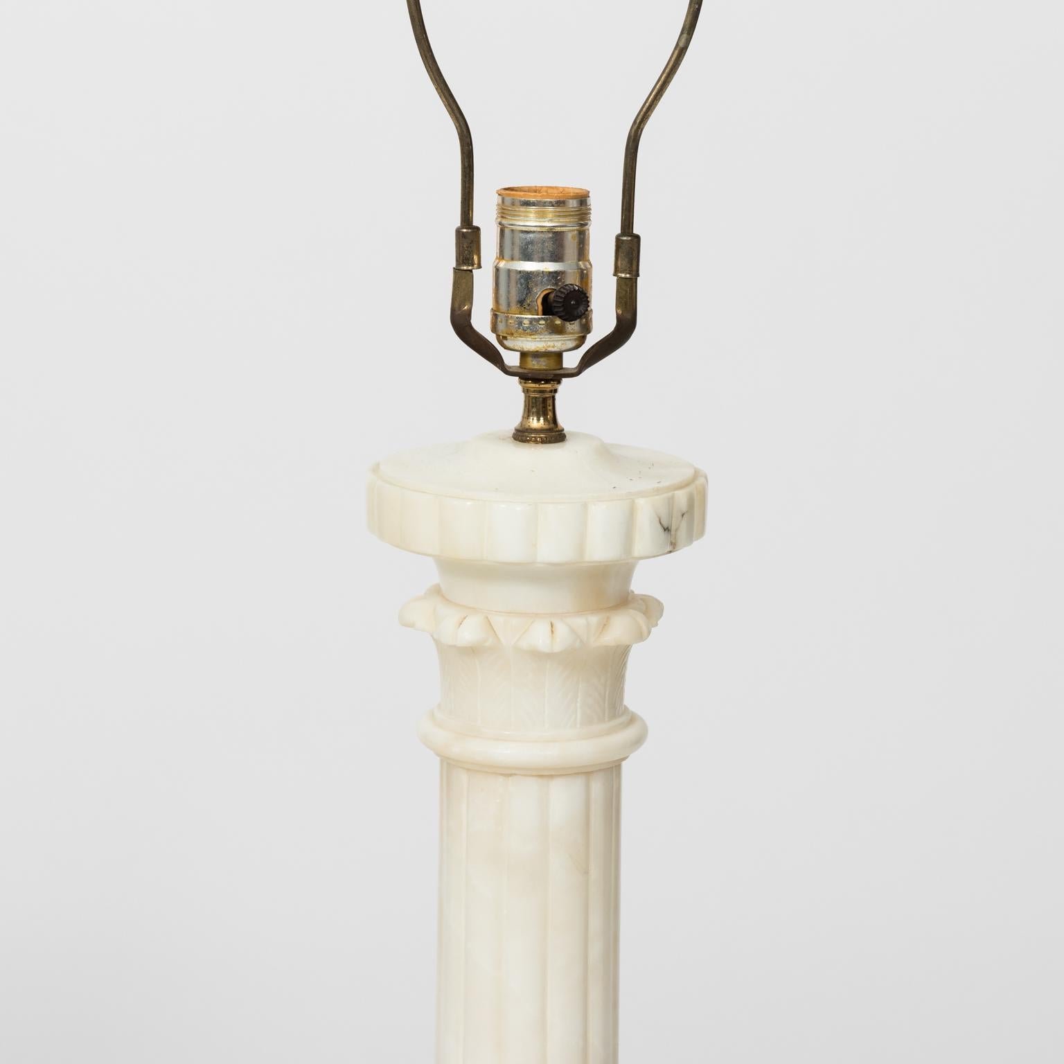 Pair of Neoclassical Column Lamps 2