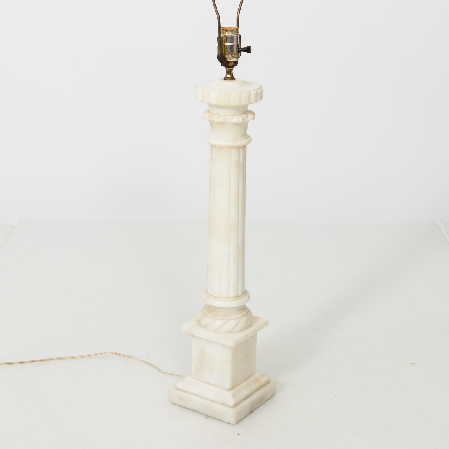 Pair of Neoclassical Column Lamps 3