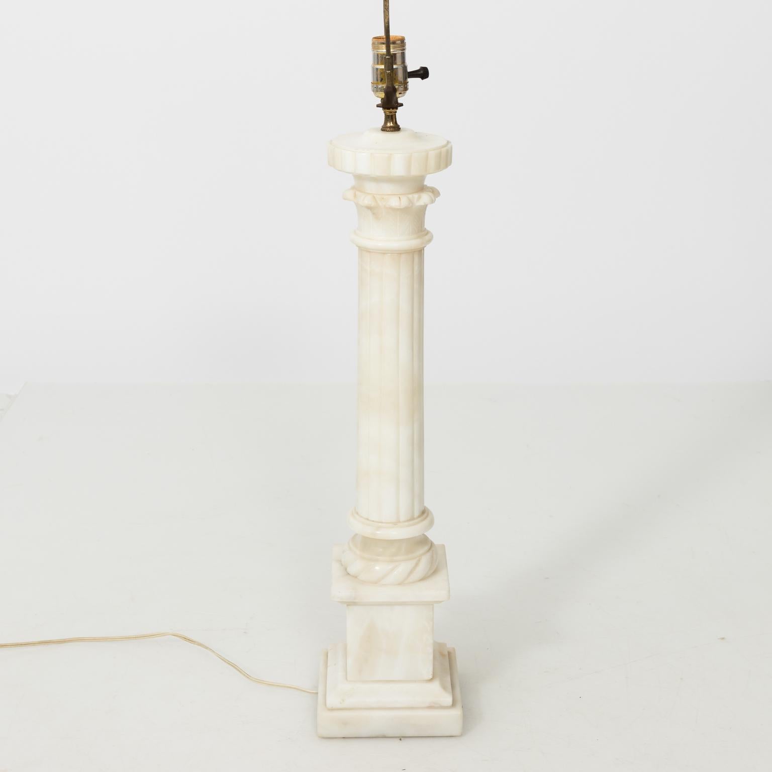 Pair of Neoclassical Column Lamps 4