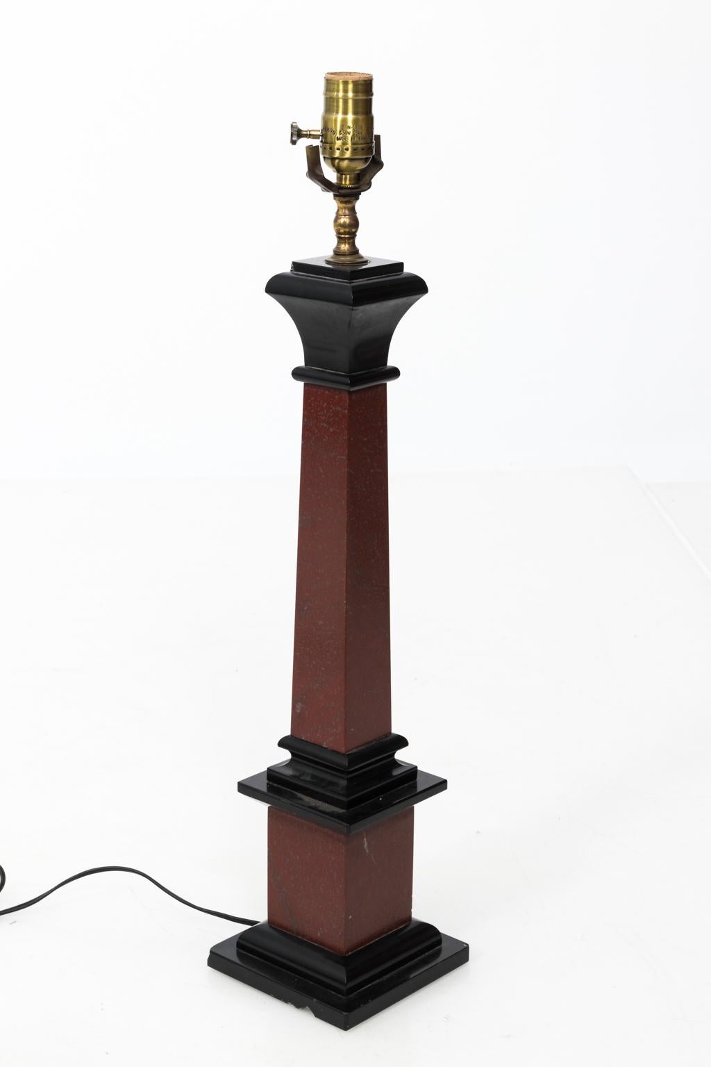Pair of Neoclassical Column Table Lamps  4