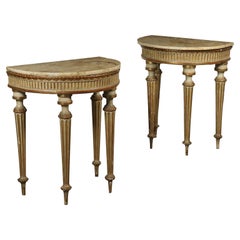 Pair of Neoclassical Console Tables, Italy, 18th Century