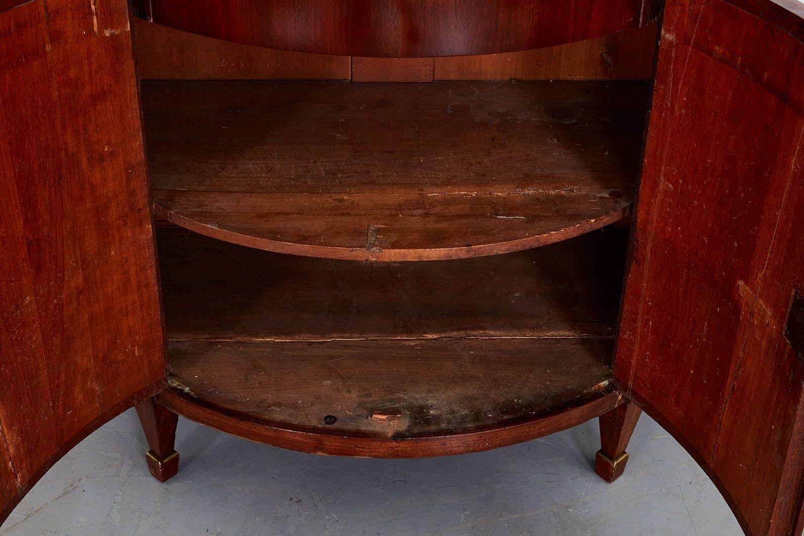 19th Century Pair of Neoclassical Demilune Commodes For Sale