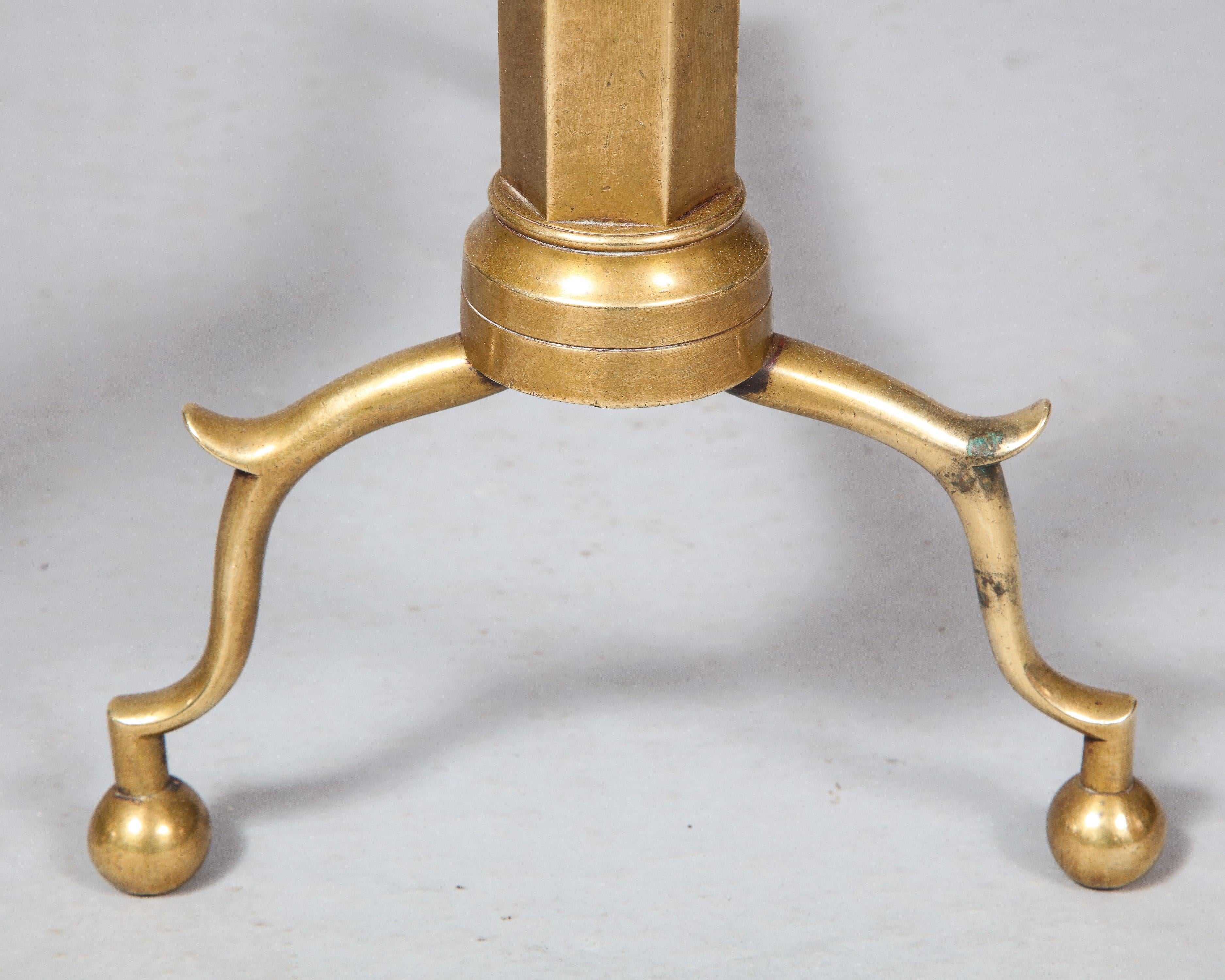 Neoclassical Pair of Classical Double Lemon Andirons