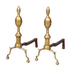 Pair of Classical Double Lemon Andirons