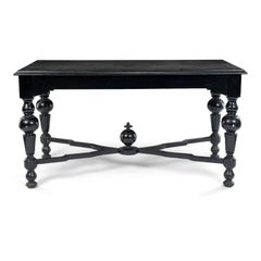 Pair of Neoclassical Ebonized Swedish Center or library Tables