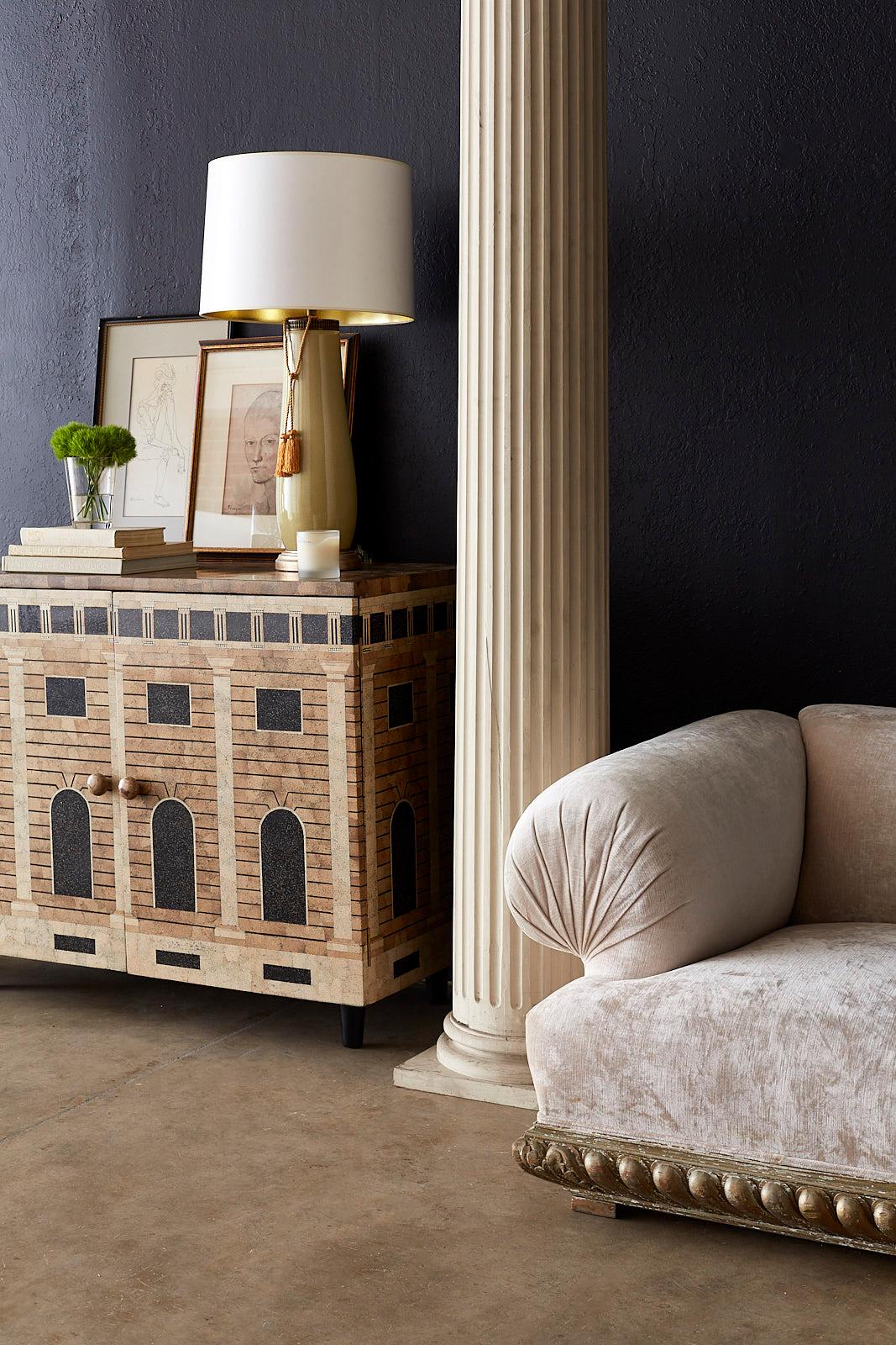 Hand-Crafted Pair of Neoclassical Fluted Wood Columns