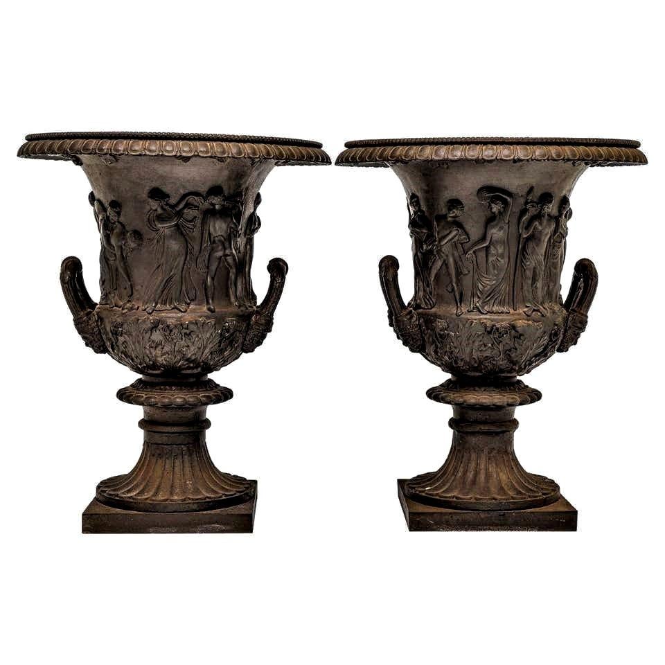 Pair of Neoclassical Garden Urns