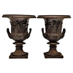 Antique Pair of Neoclassical Garden Urns