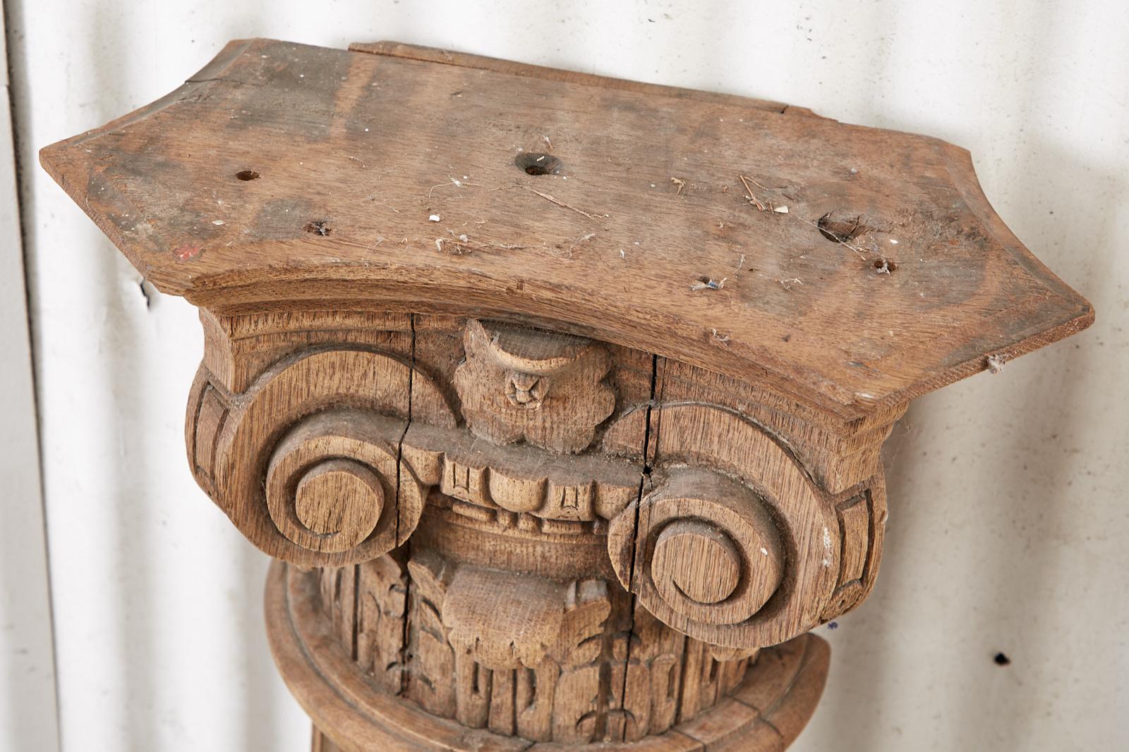 Pair of Neoclassical Greco-Roman Ionic Corinthian Pilaster Columns 6