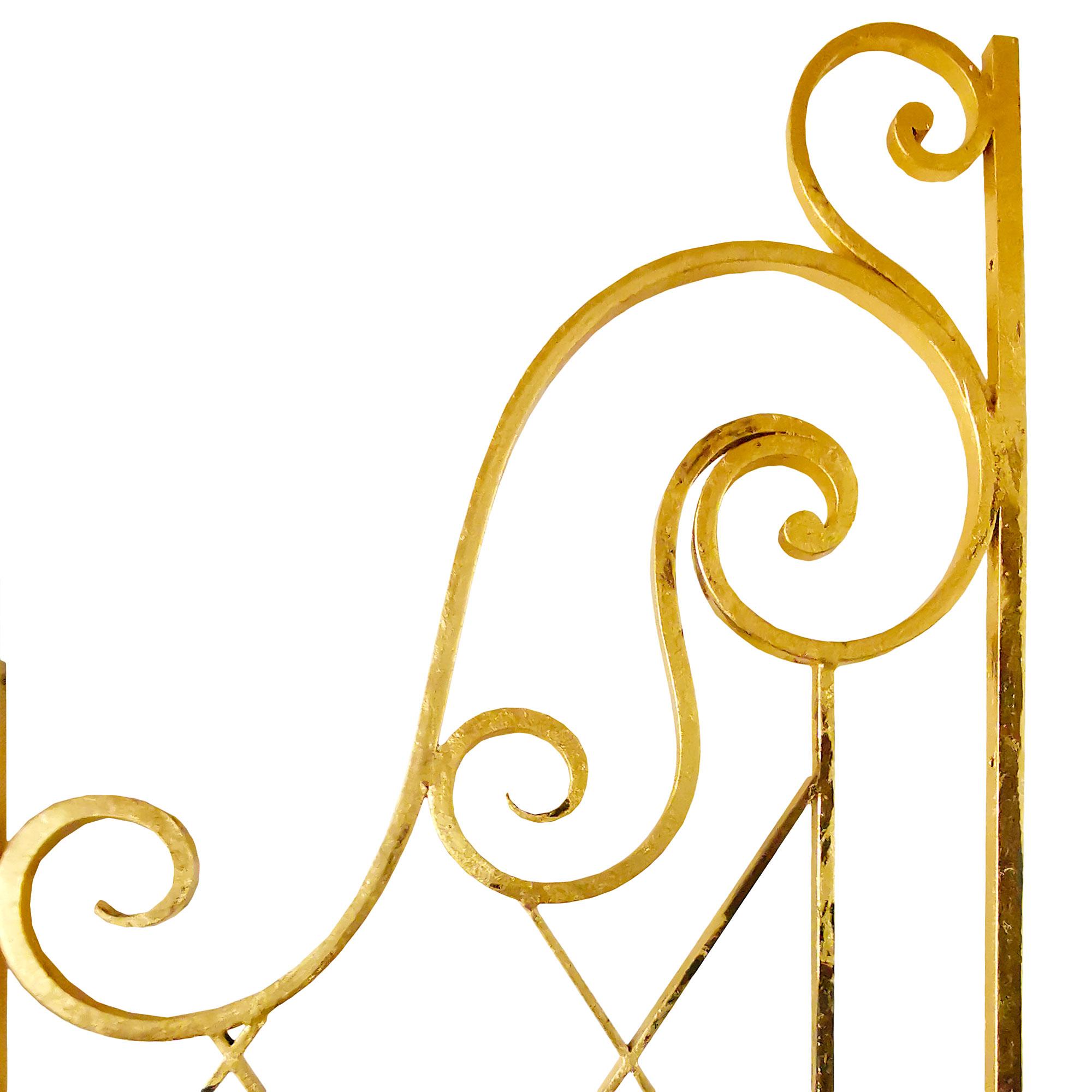 Pair of Double-Sided Neoclassical Grilles in Wrought Iron - France 1940 For Sale 2