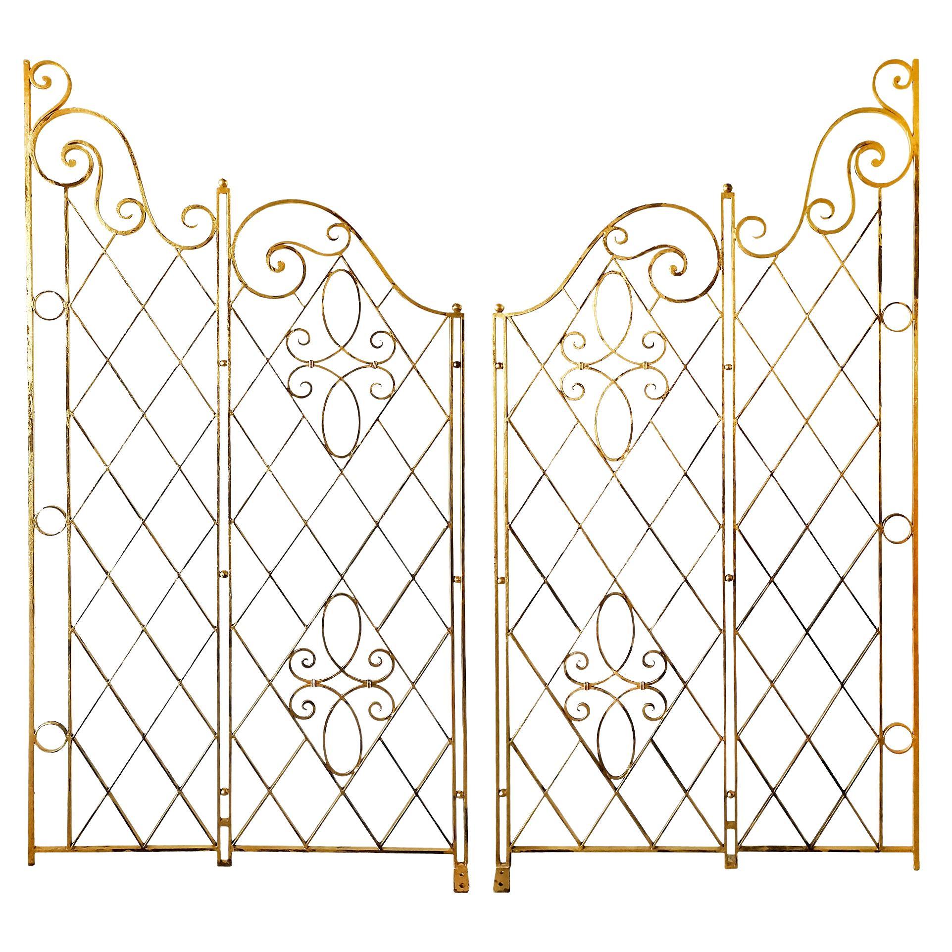 Pair of Double-Sided Neoclassical Grilles in Wrought Iron - France 1940