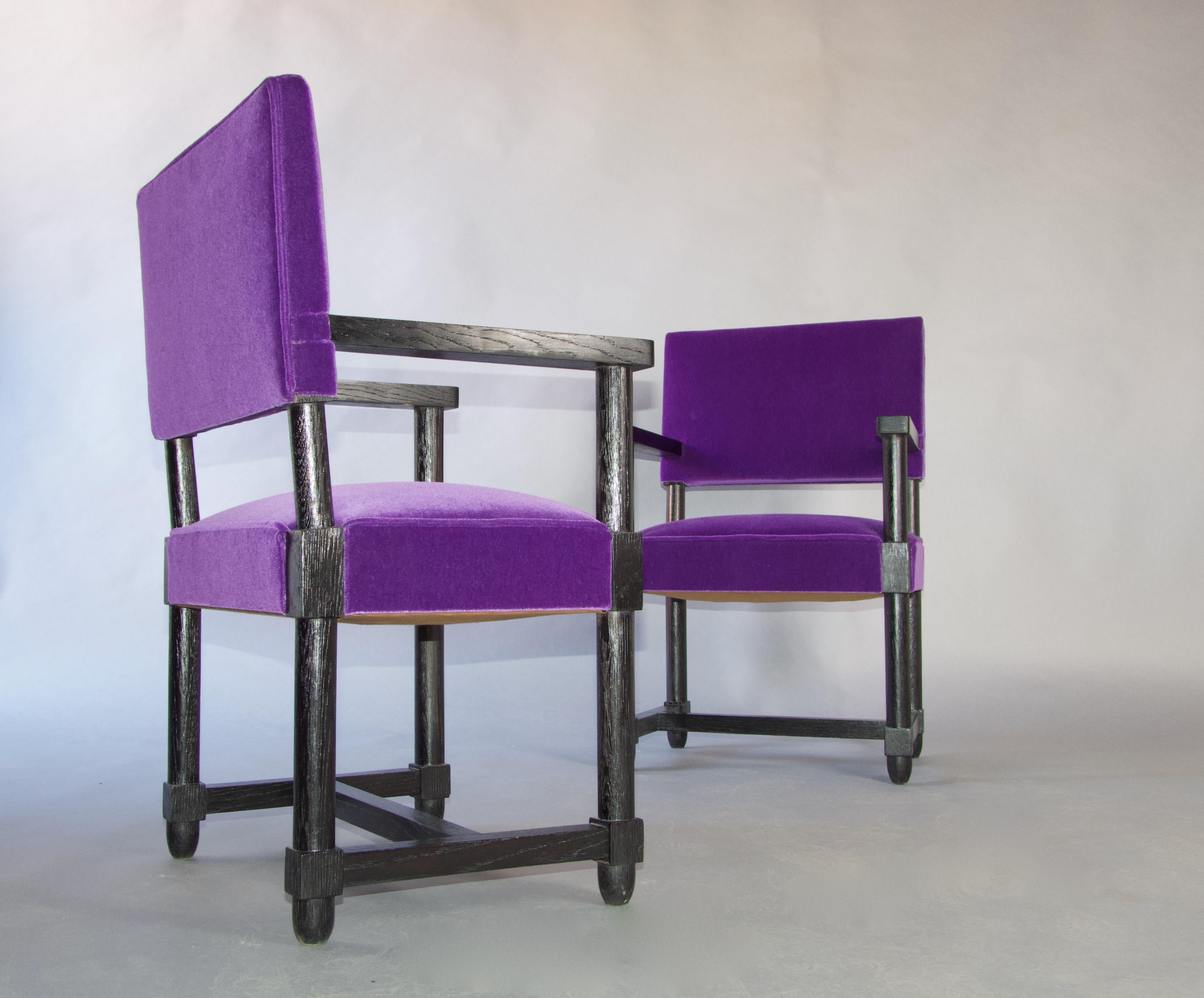 Coppia di poltrone neoclassiche Jacques Adnet in vendita 5