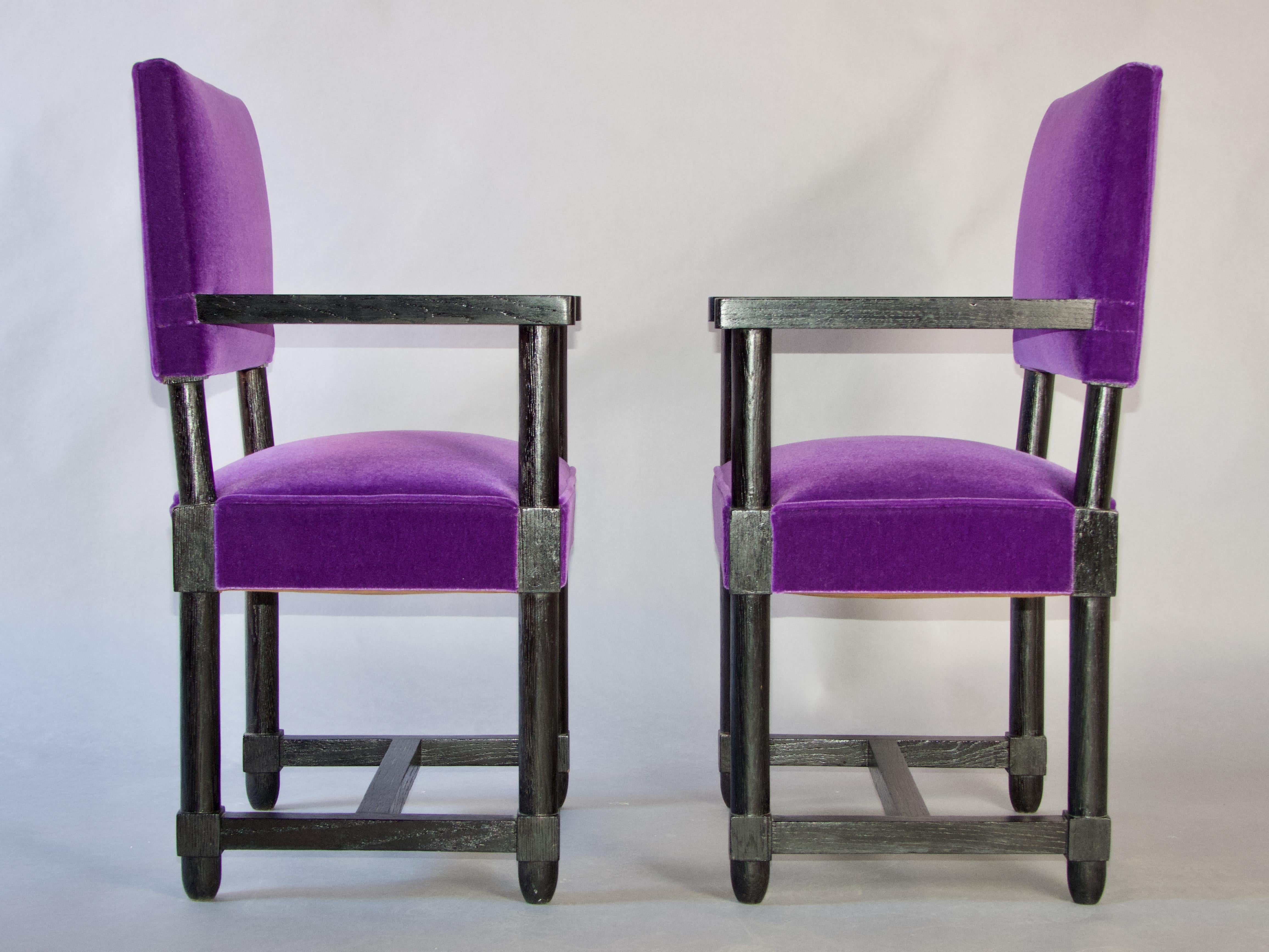 Coppia di poltrone neoclassiche Jacques Adnet in vendita 1