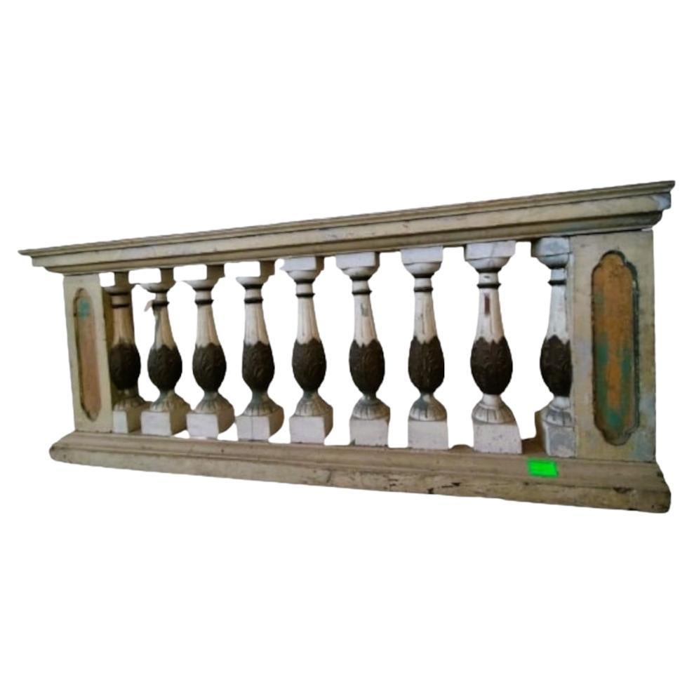 Pair of Neoclassical Lacquered Balustrades