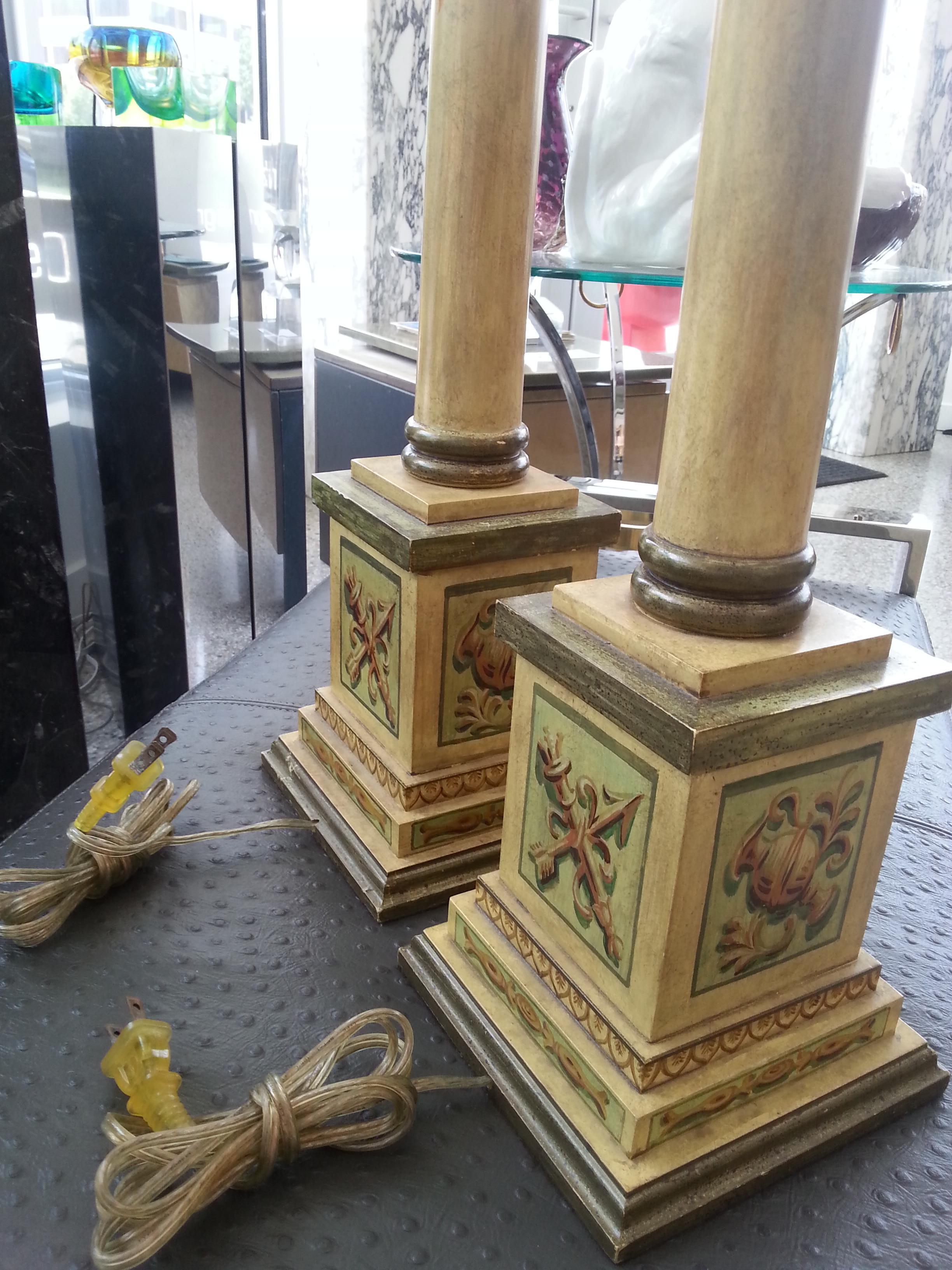 Neoclassical Revival Pair of Neoclassical Lamps For Sale